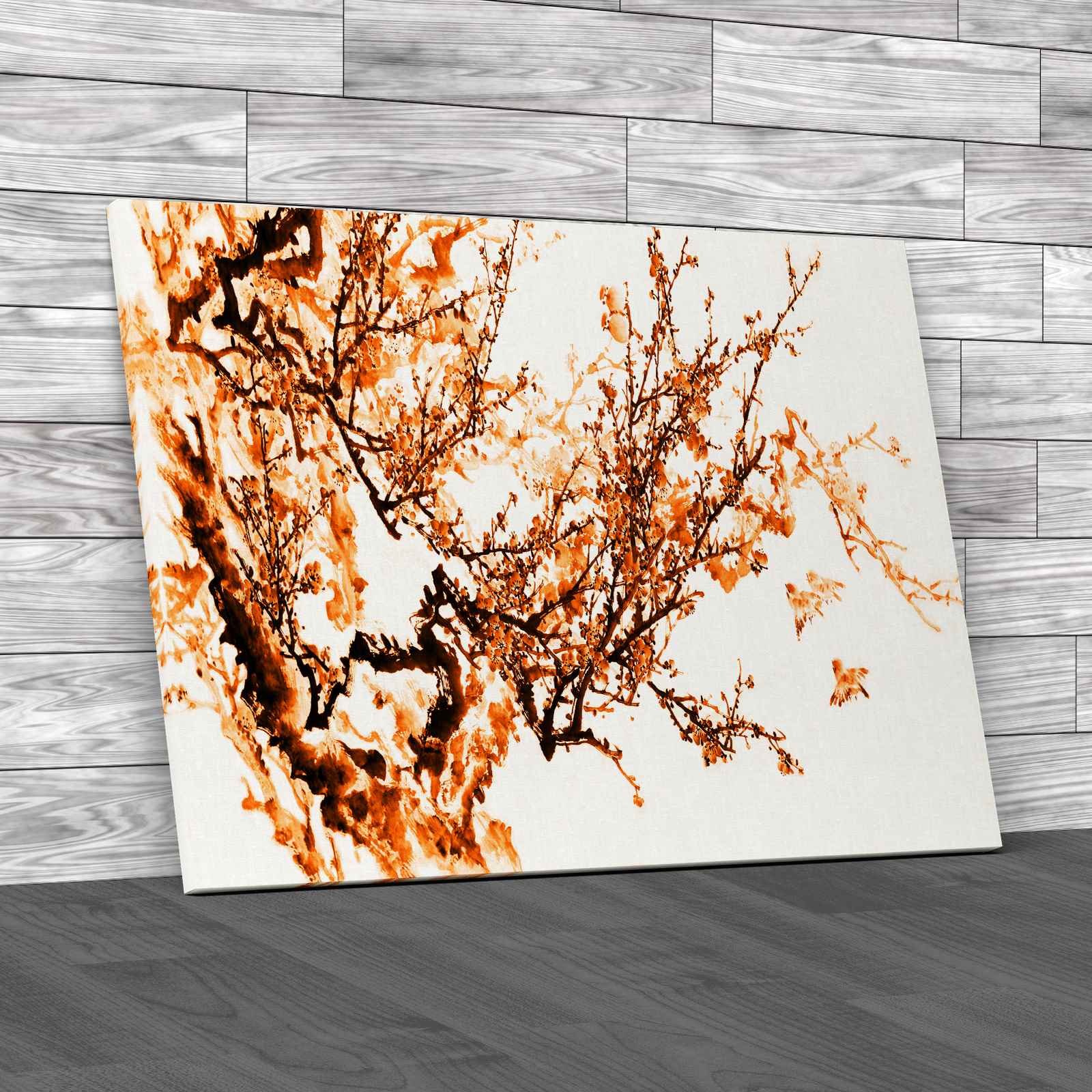 Chinese Trees and Birds Canvas Print Large Picture Wall Art - Picture 11 of 12