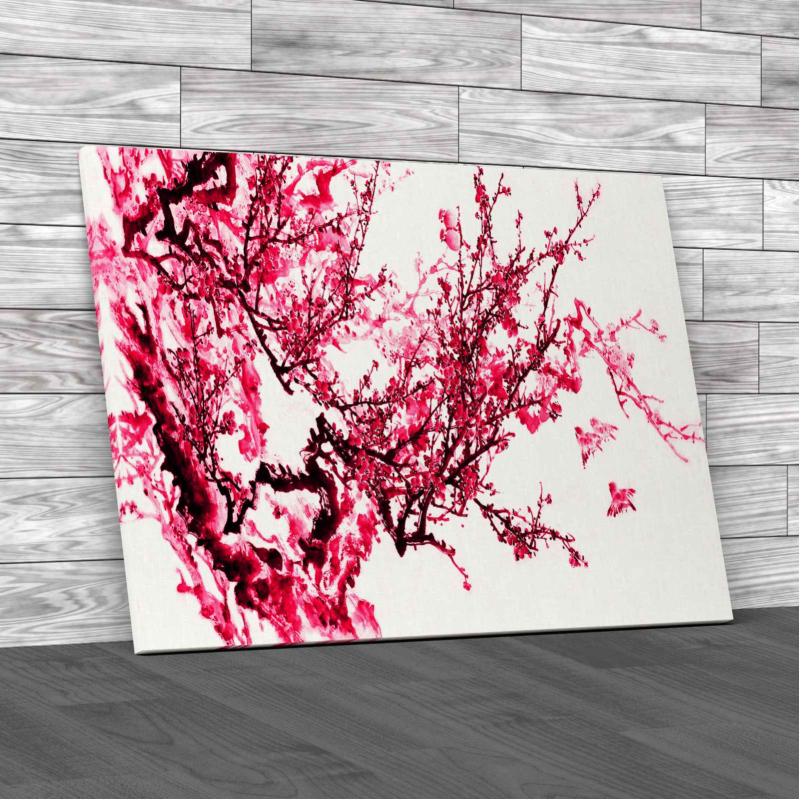 Chinese Trees and Birds Canvas Print Large Picture Wall Art - Picture 9 of 12