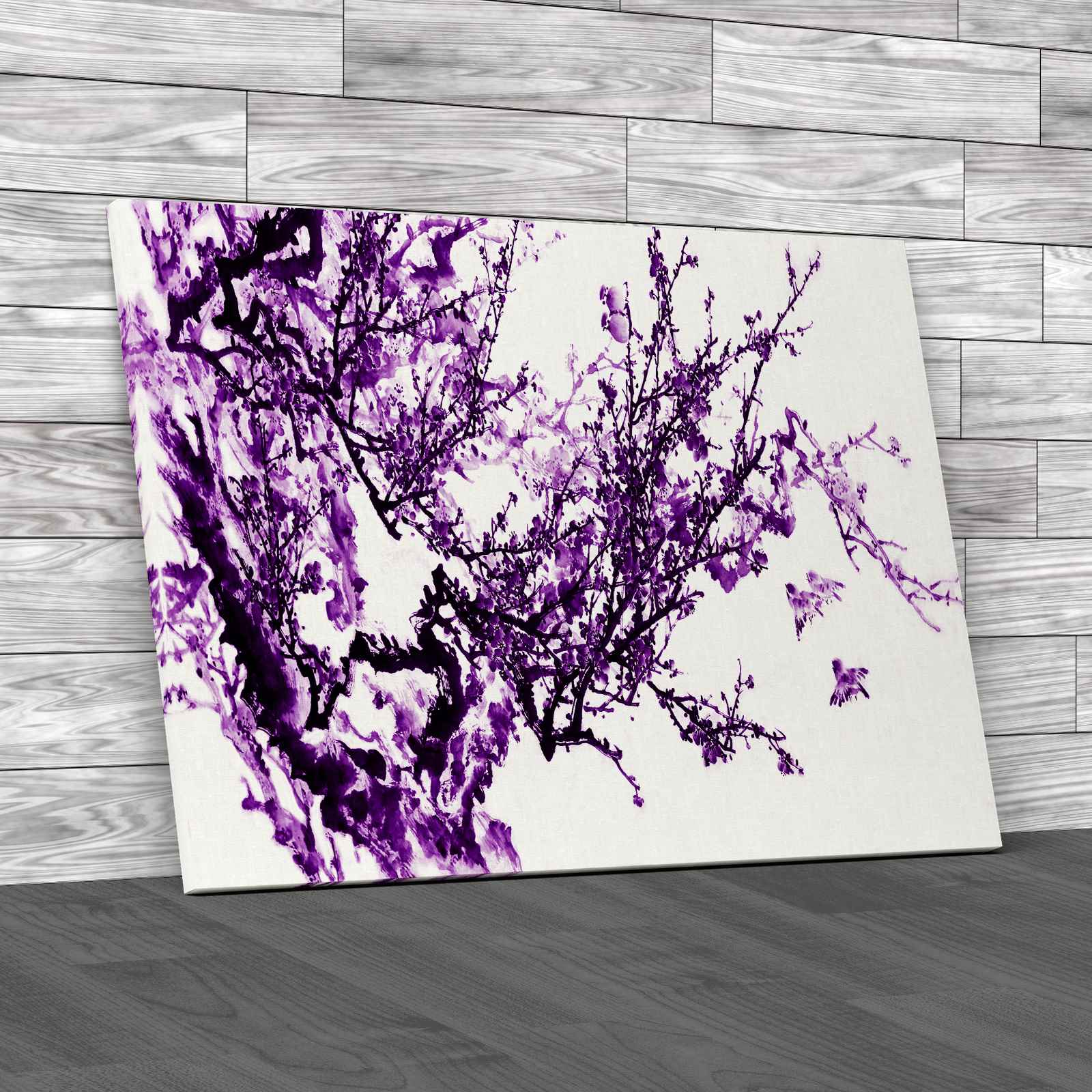 Chinese Trees and Birds Canvas Print Large Picture Wall Art - Picture 8 of 12