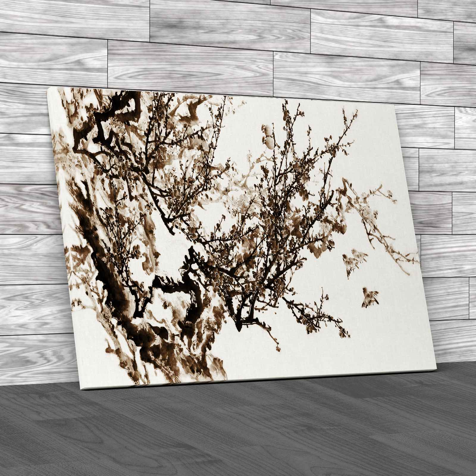 Chinese Trees and Birds Canvas Print Large Picture Wall Art - Picture 12 of 12