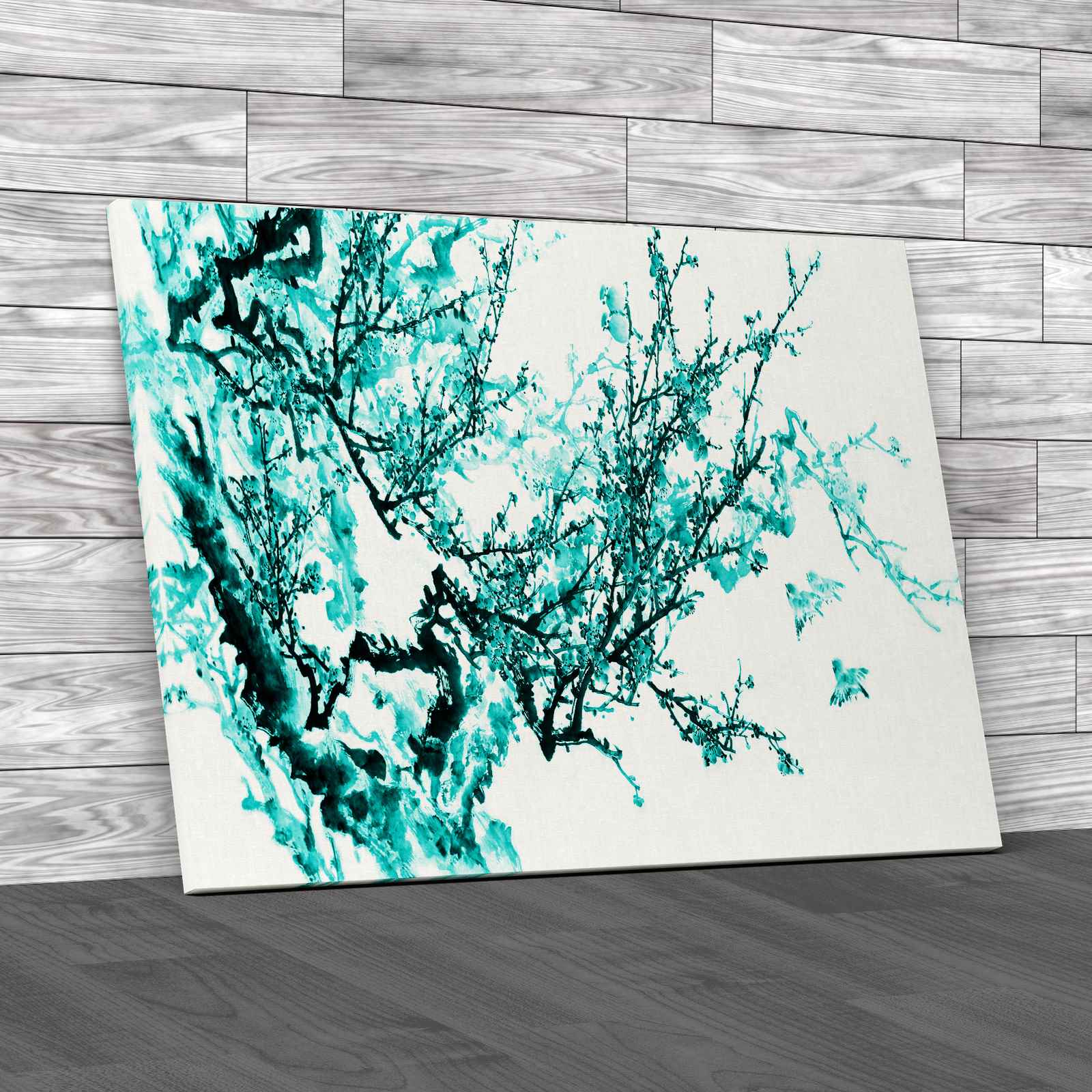 Chinese Trees and Birds Canvas Print Large Picture Wall Art - Picture 6 of 12