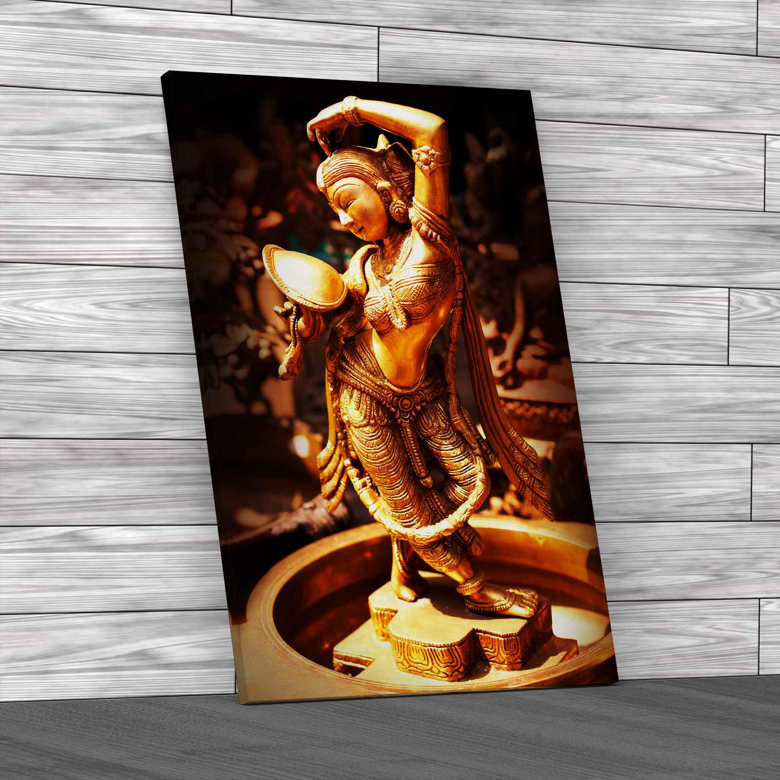 Metallic Hindu Shiva Canvas Print Large Picture Wall Art - Picture 2 of 12