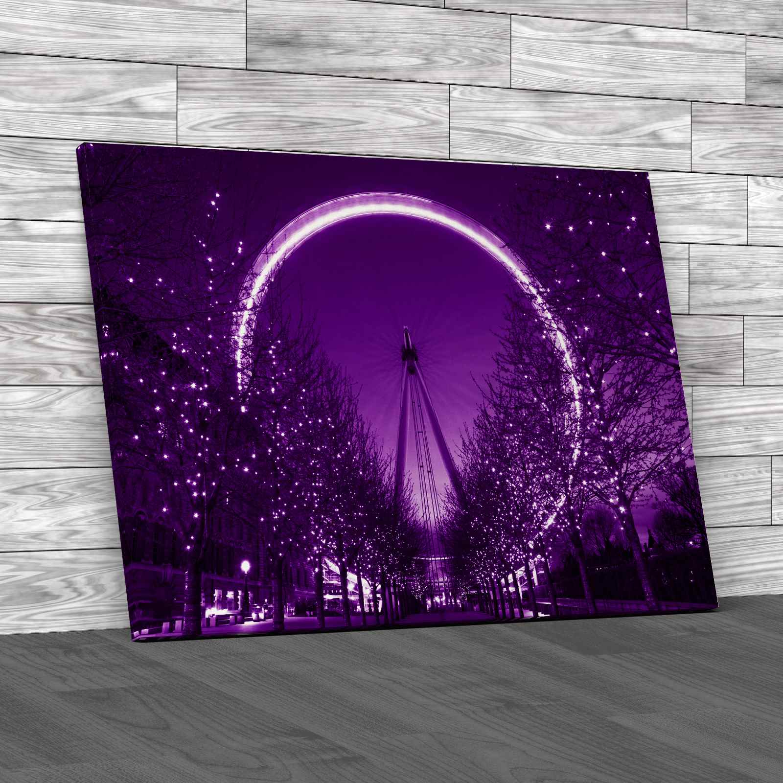 London Eye At Night Canvas Print Large Picture Wall Art eBay