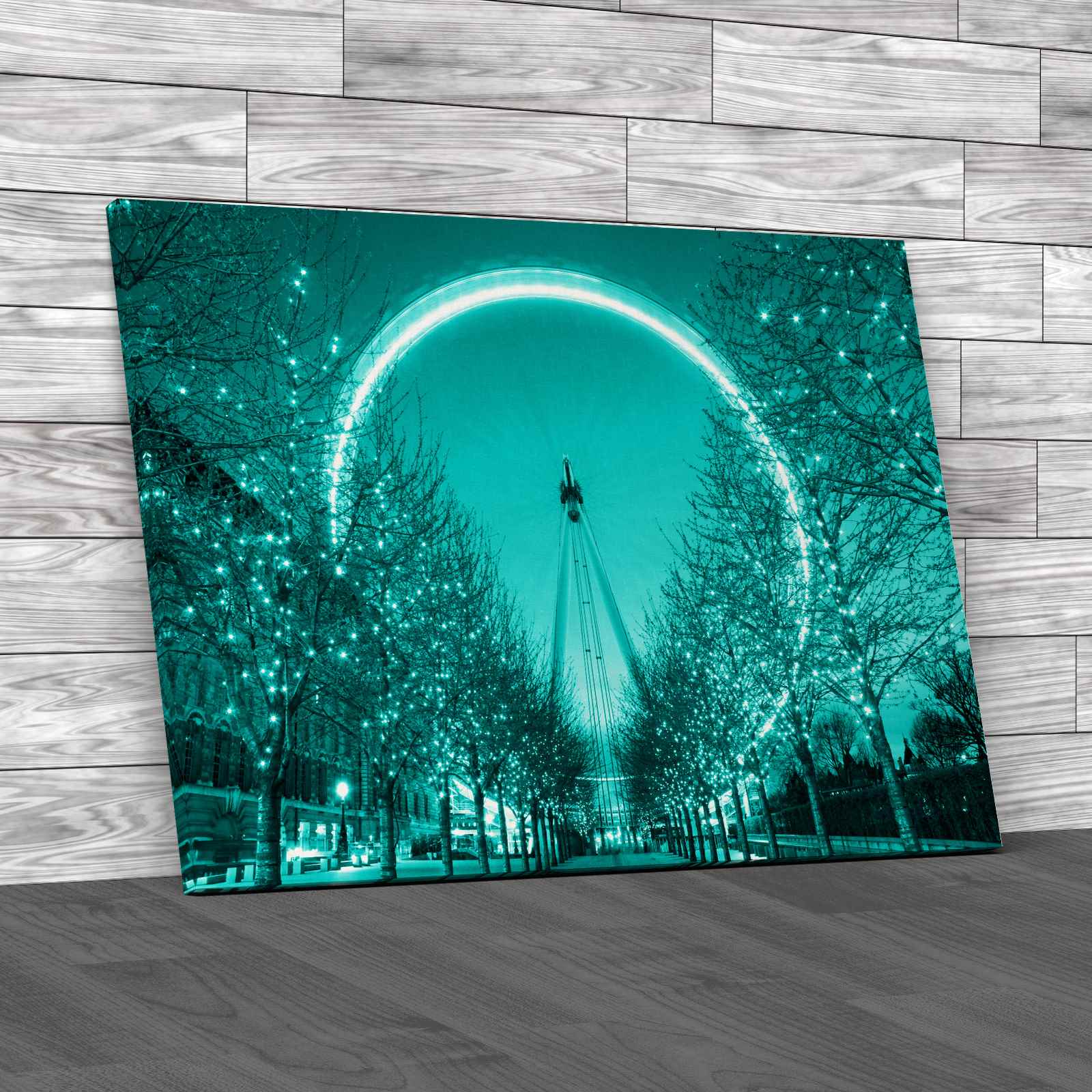 London Eye At Night Canvas Print Large Picture Wall Art eBay