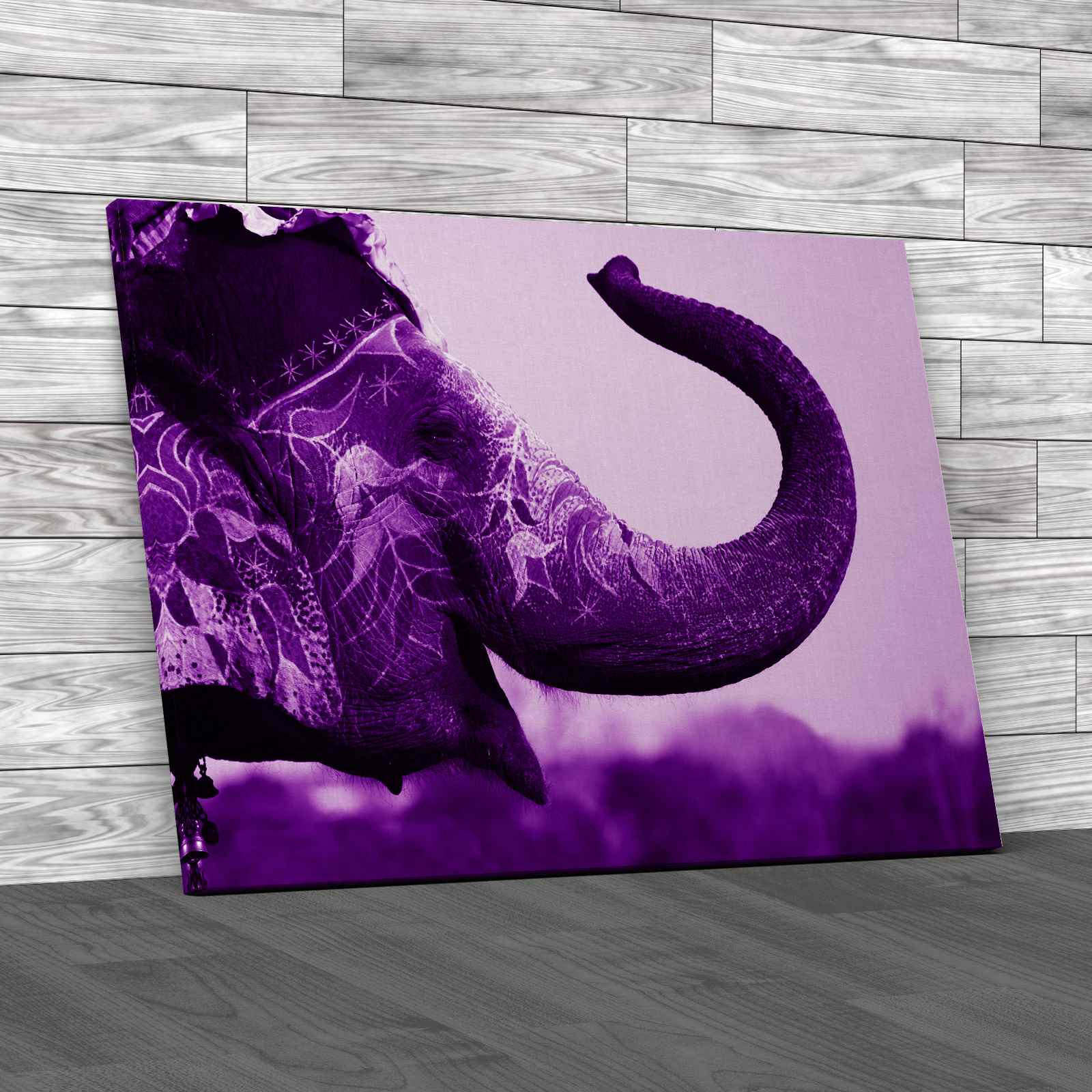 Decorated Indian Elephant Canvas Print Large Picture Wall Art eBay