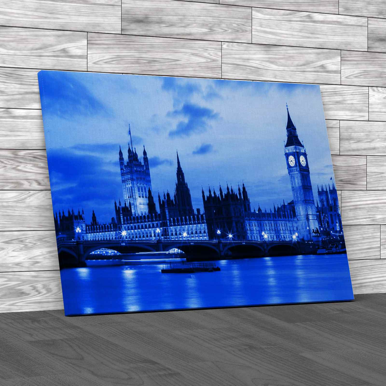 Large World Map Art - Abstract Watercolor Canvas Print