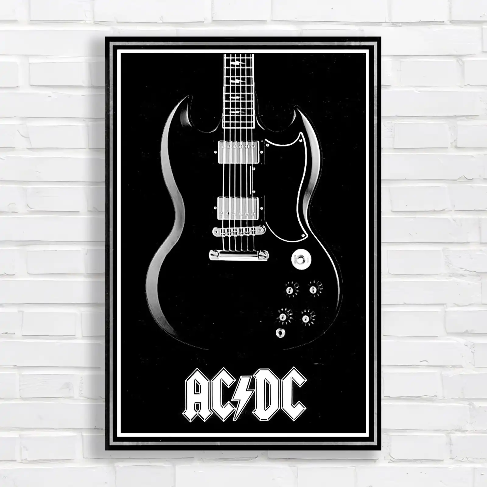 Iconic AC/DC Electric Guitar Canvas Print Large Picture Wall Art | eBay UK
