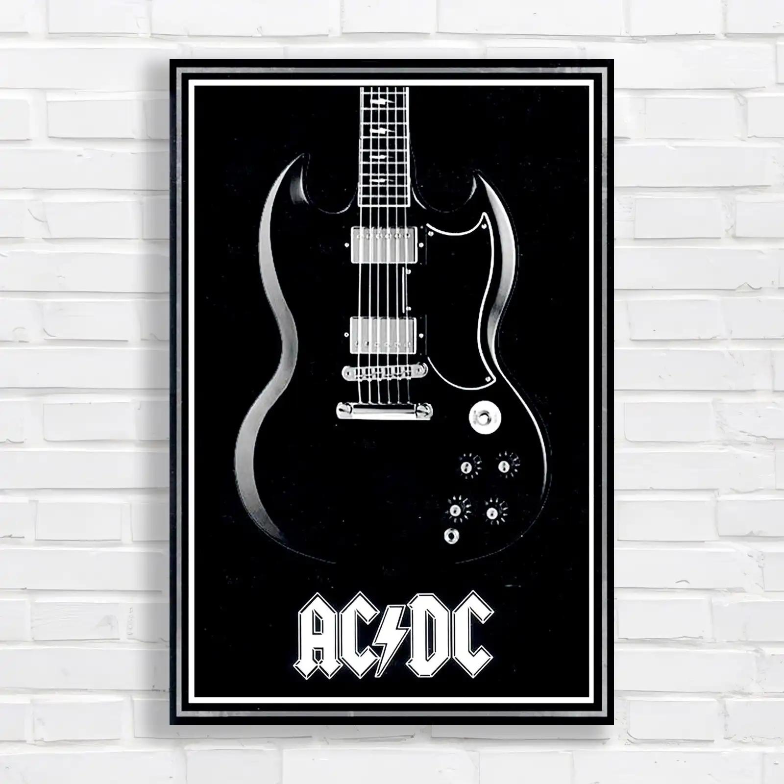 Iconic AC/DC Electric Guitar Canvas Print Large Picture Wall Art | eBay UK