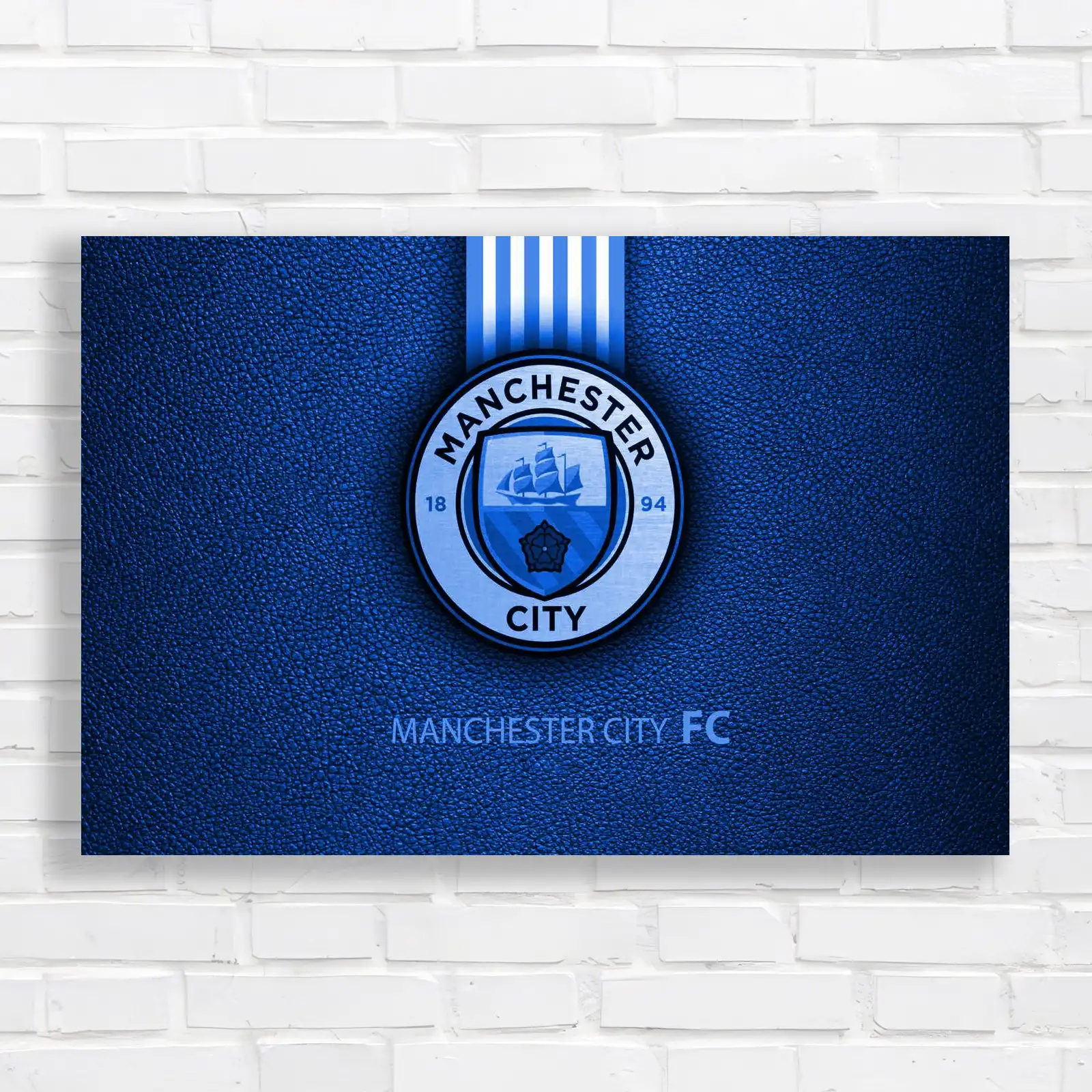 Insegna Da Parete Metallica Manchester City FC – Retro Vintage 23x25 Cm – Prodotto Ufficiale