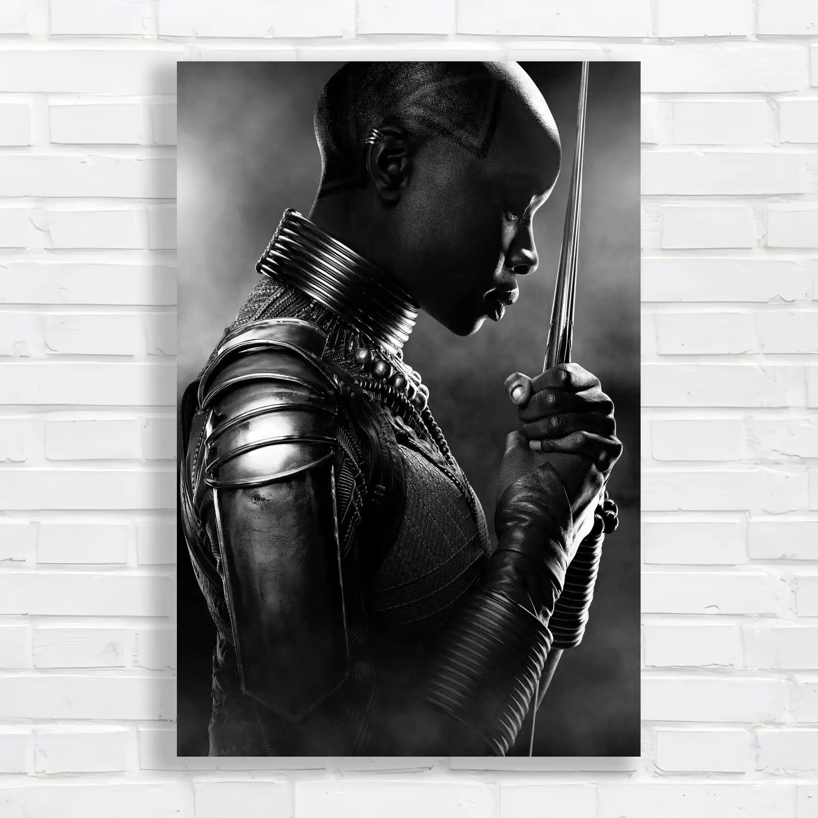 Powerful Warrior African Tribal Canvas Print Large Picture Wall Art