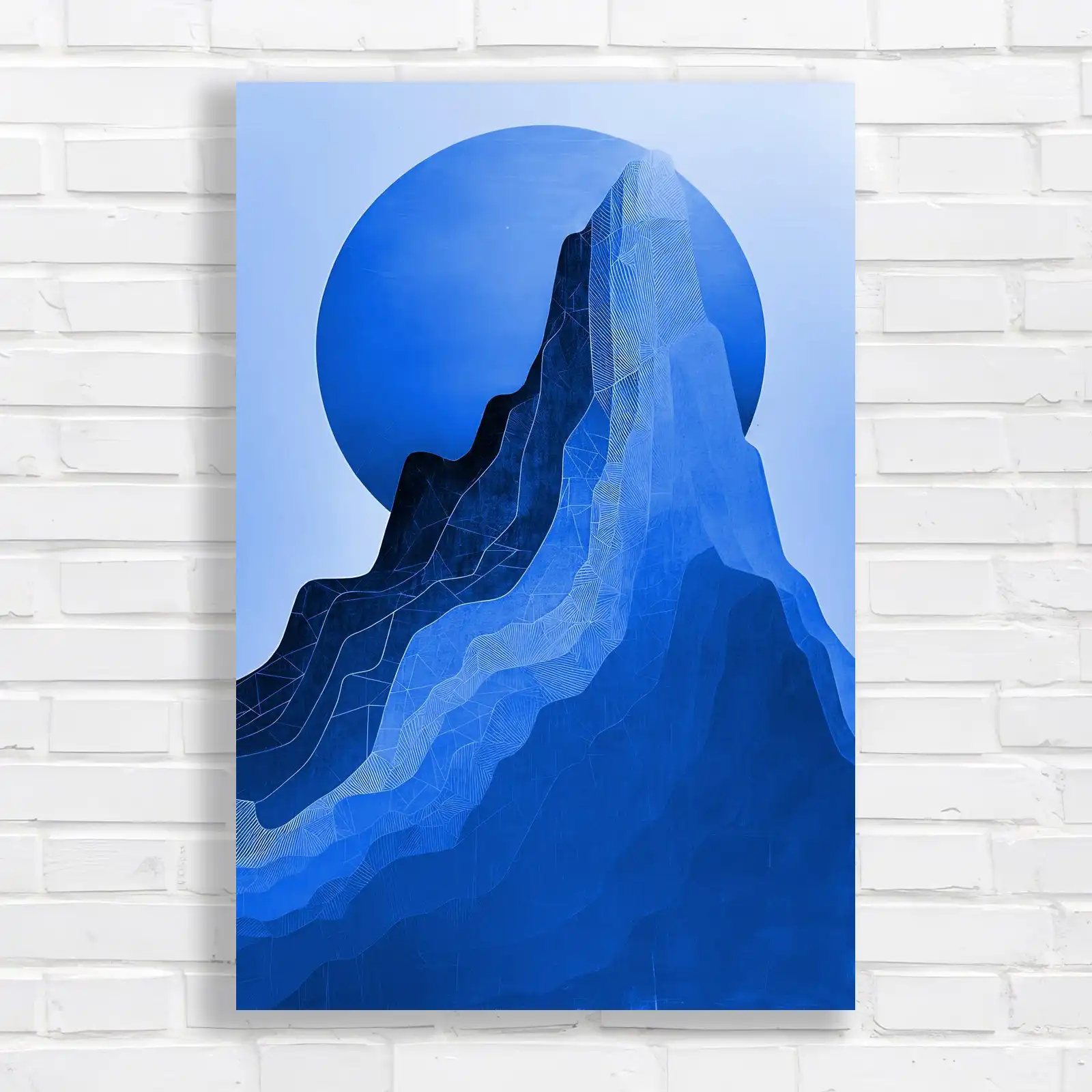 Abstract Sunset Mountain Landscape Canvas Print Large Picture Wall Art ...