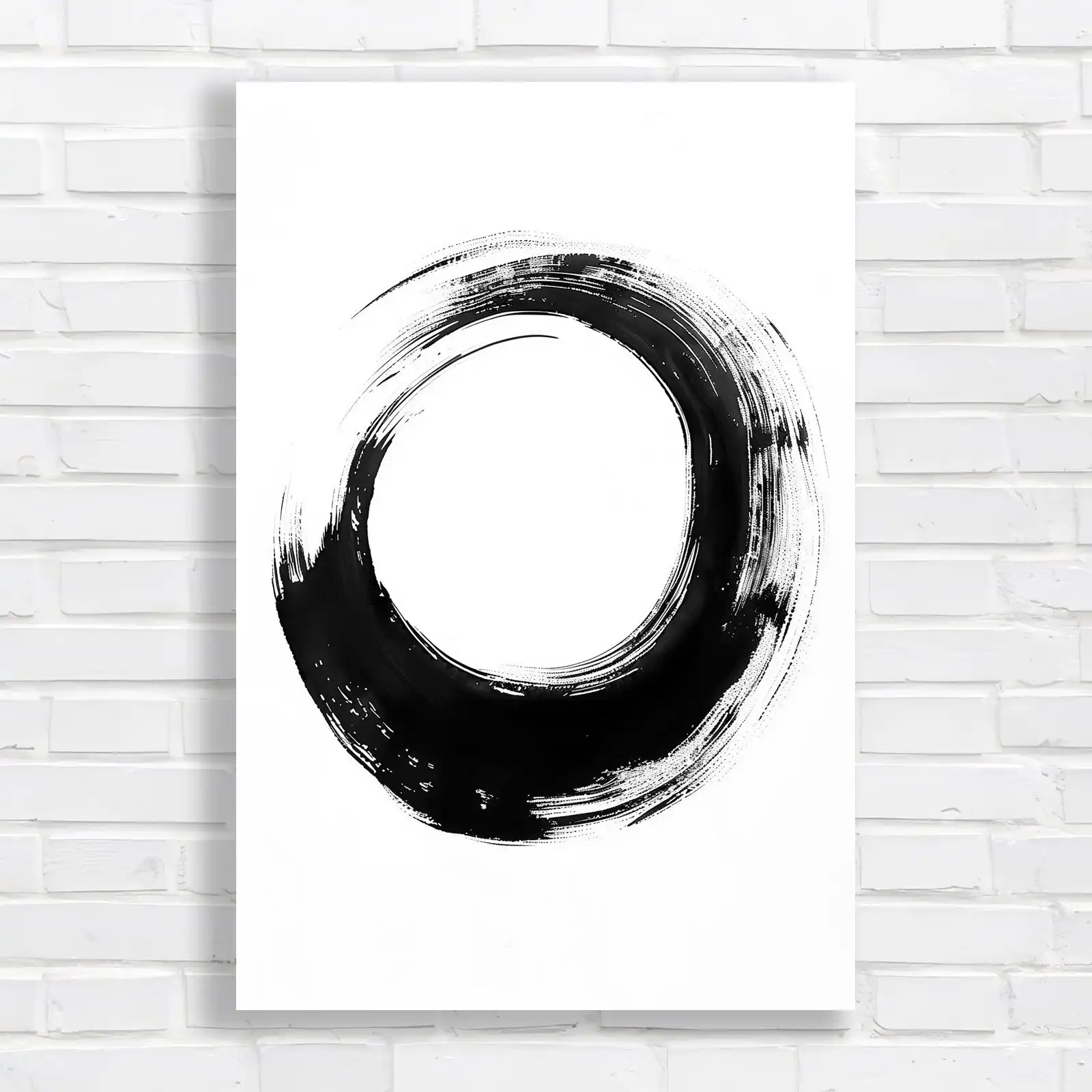 Abstract Zen Circle Canvas Print Large Picture Wall Art - Picture 3 of 12