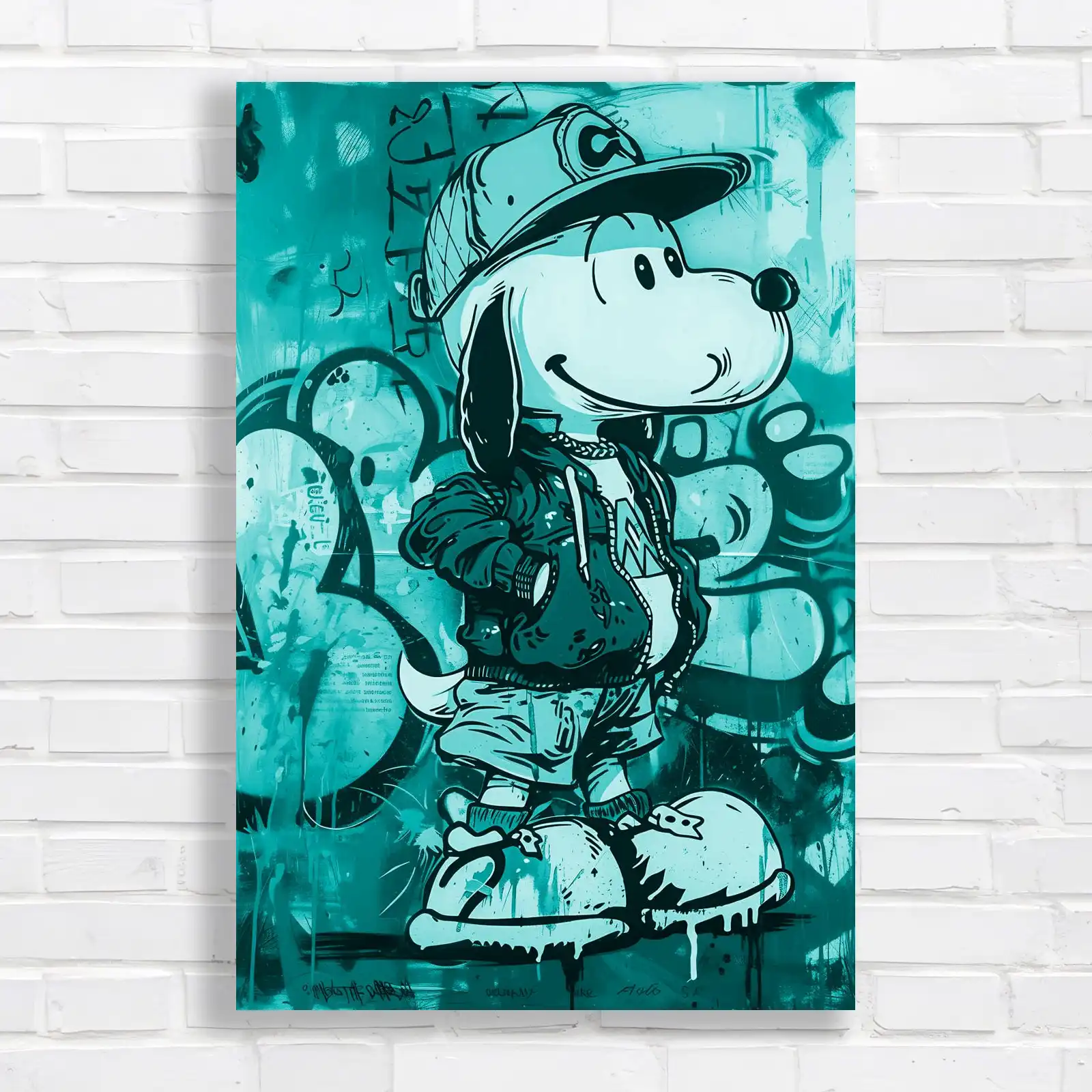 Playful Construction Worker Canvas Print Large Picture Wall Art