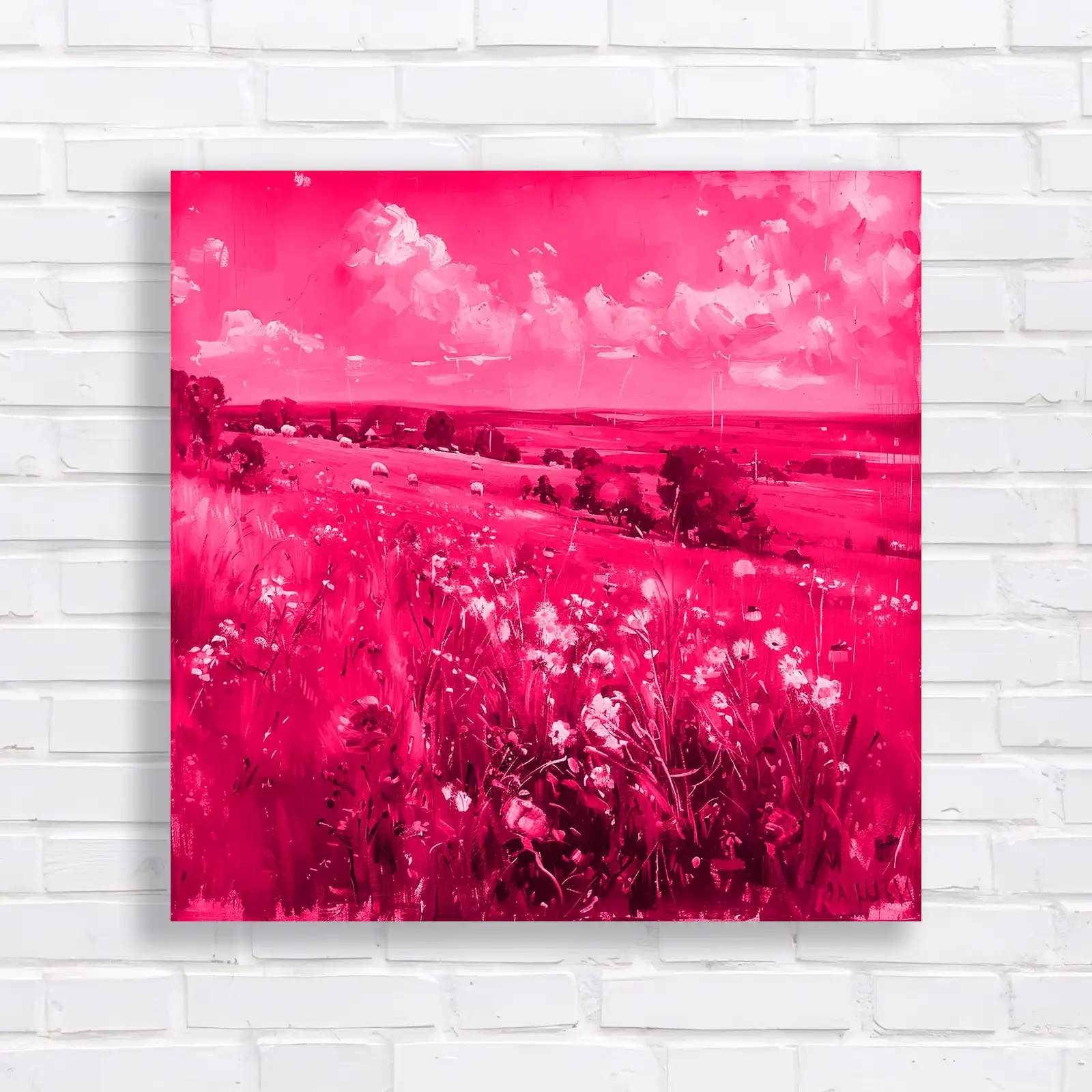 Vibrant Countryside Landscape Canvas Print Large Picture Wall Art