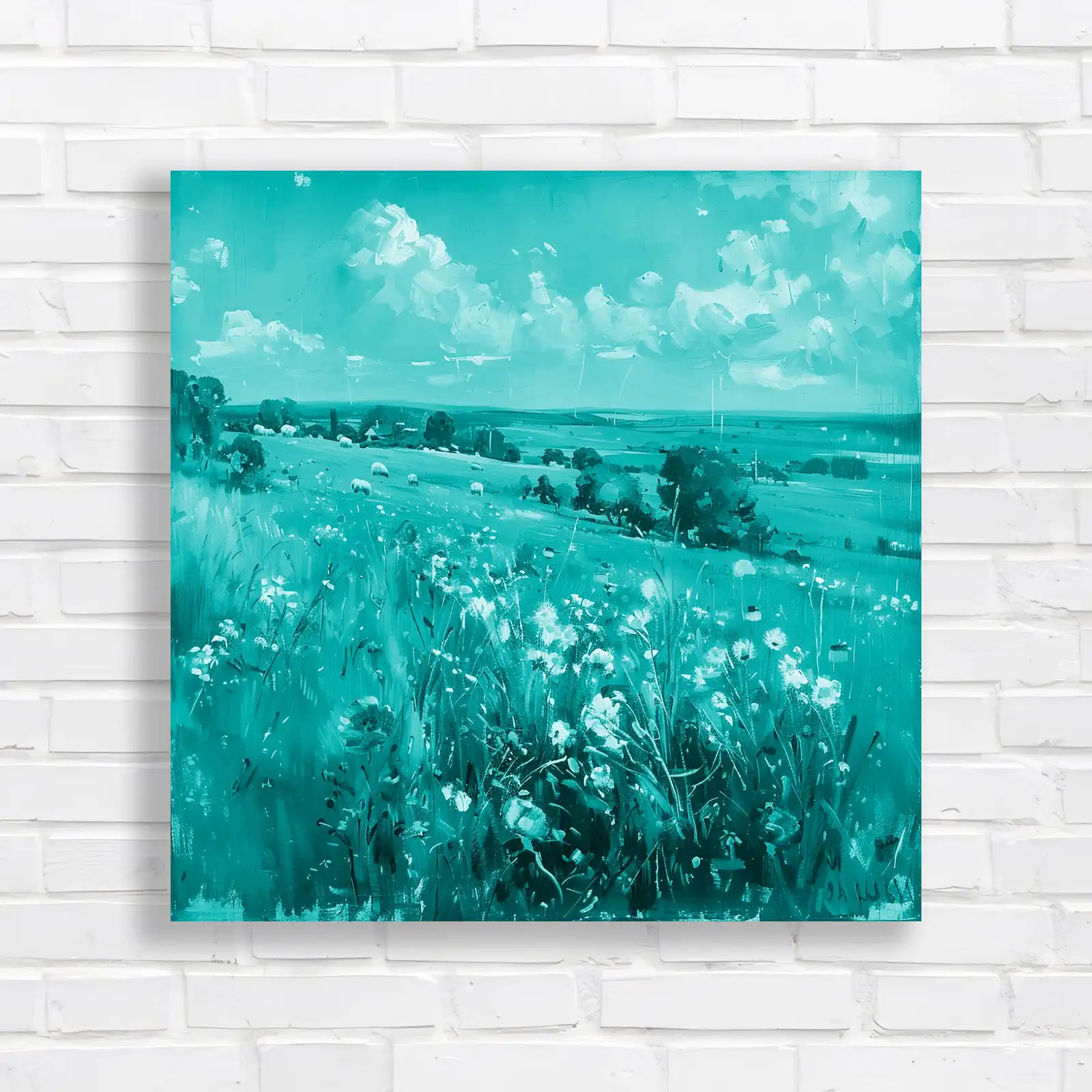Vibrant Countryside Landscape Canvas Print Large Picture Wall Art