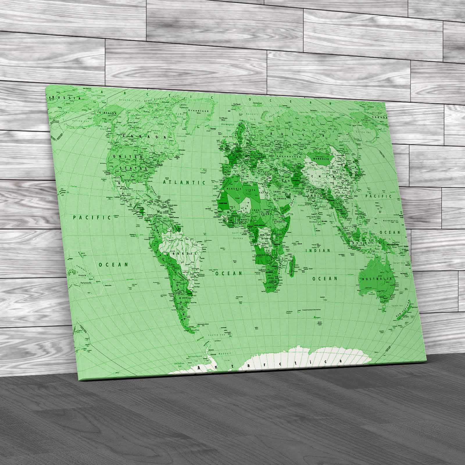 World Map High Detail Canvas Print Large Picture Wall Art - Picture 7 of 12