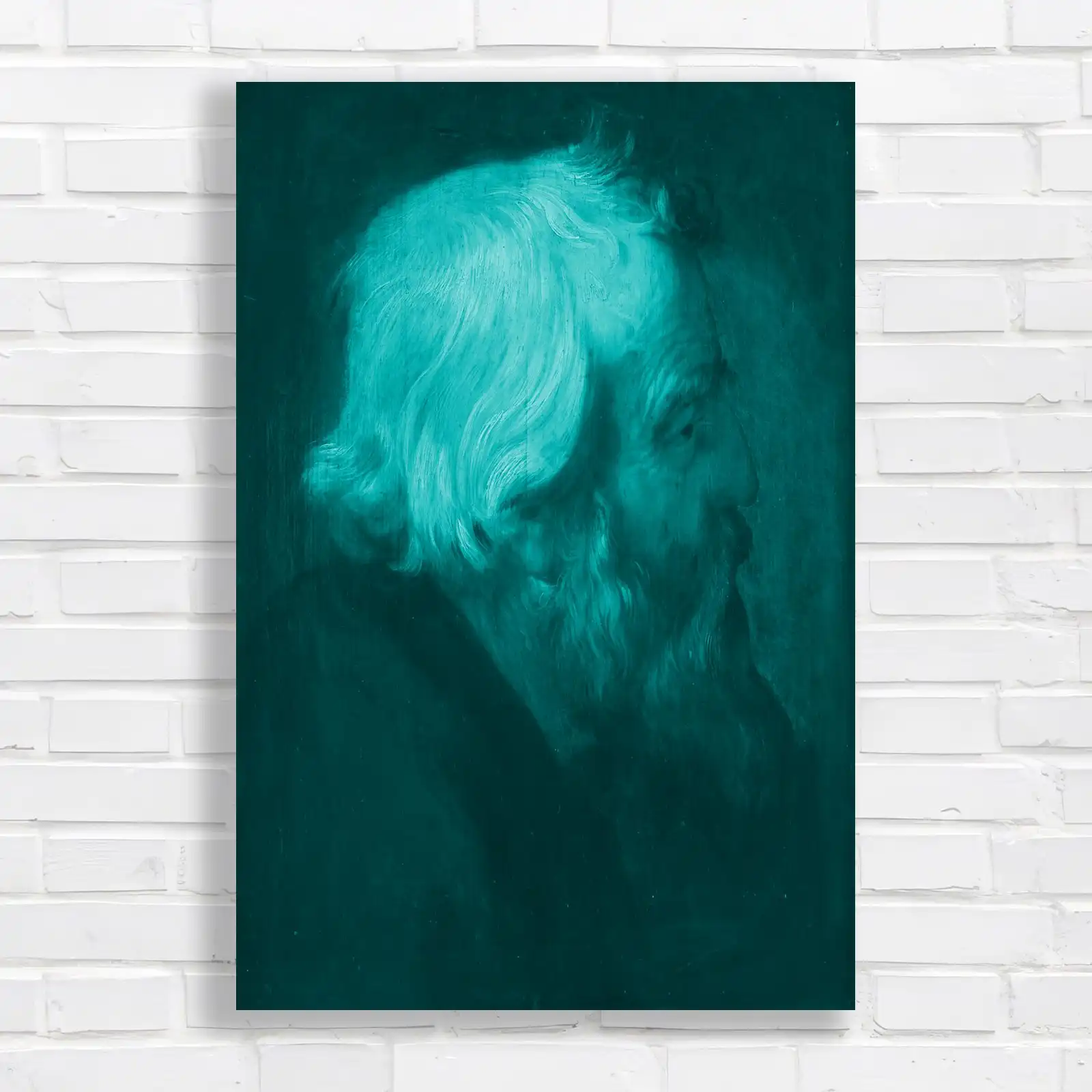 Dramatic Portrait of Old Man Canvas Print Large Picture Wall Art | eBay UK