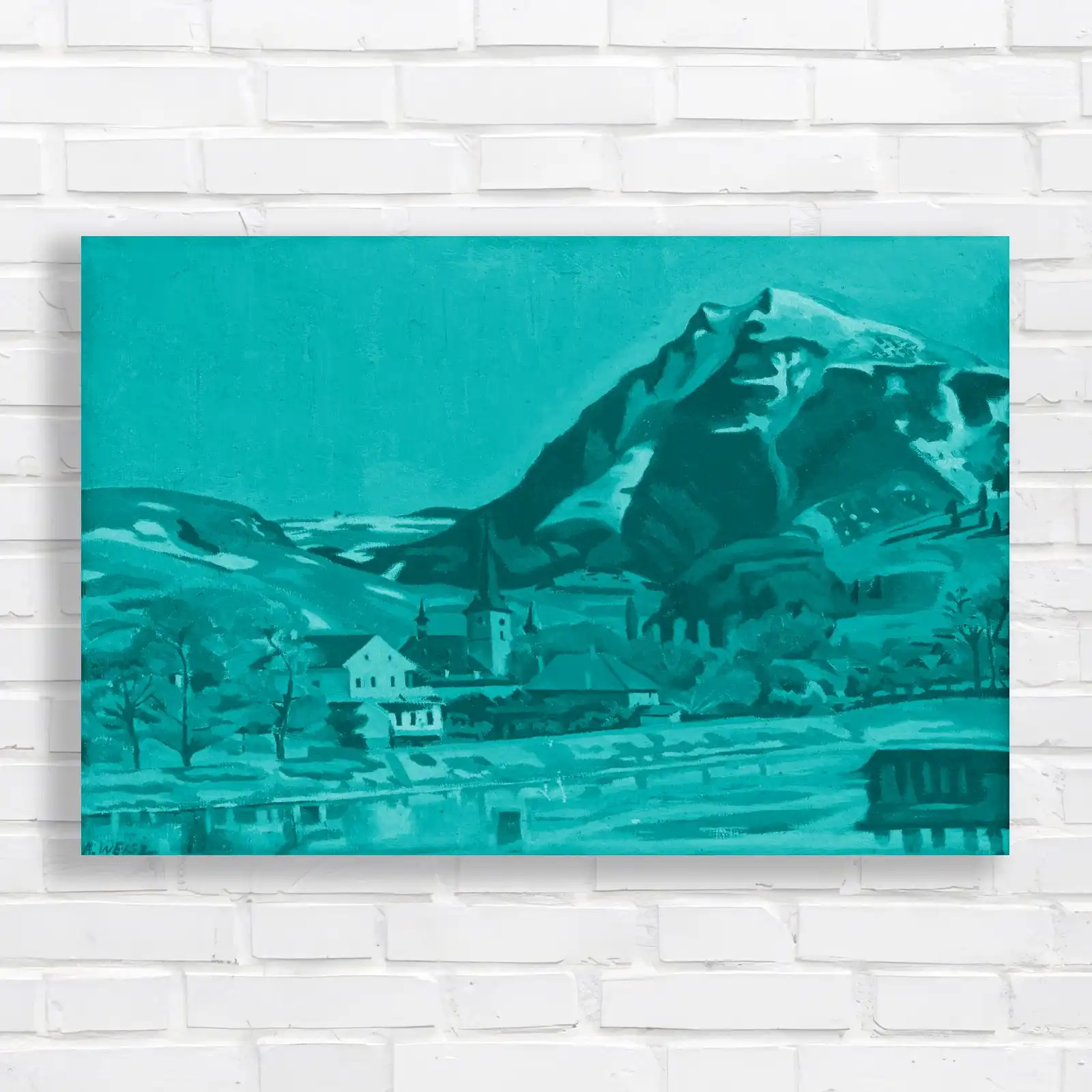 Alpine Landscape for Cozy Homes Canvas Print Large Picture Wall Art