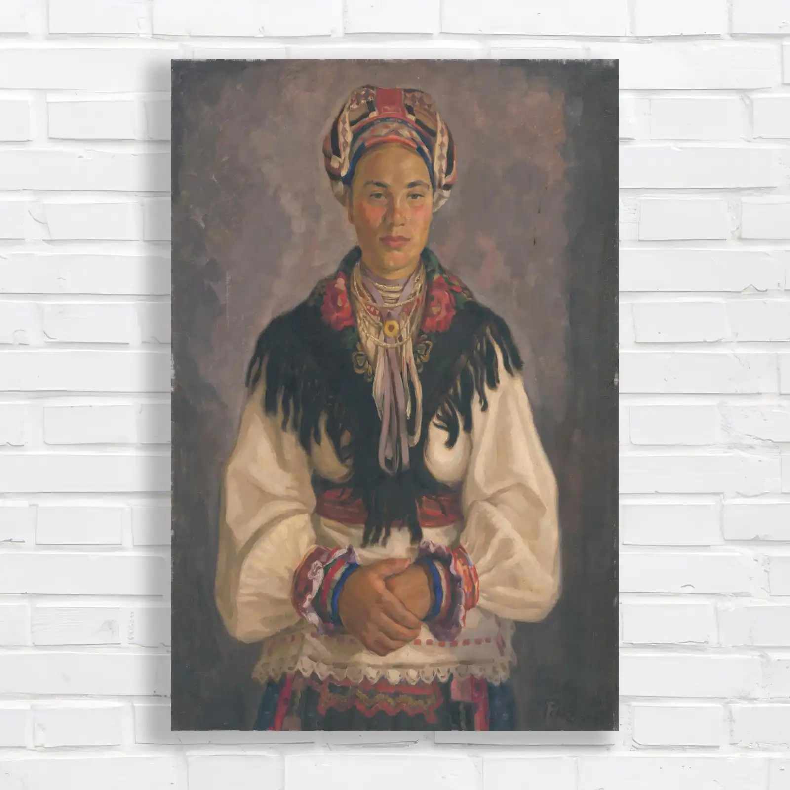 Vibrant Ethnic Portrait Canvas Print Large Picture Wall Art