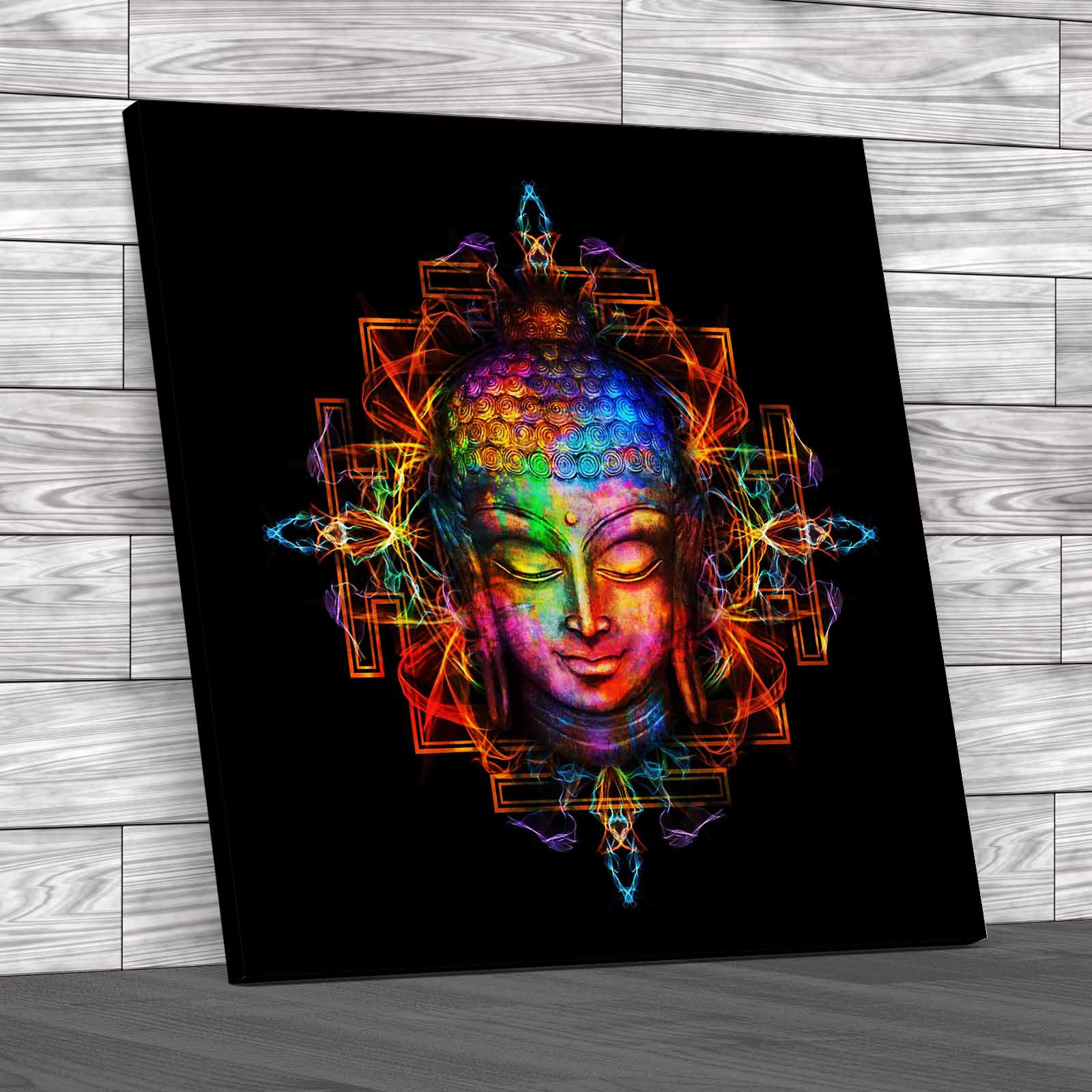 buddha-rainbow-square-canvas-print-large-picture-wall-art-ebay