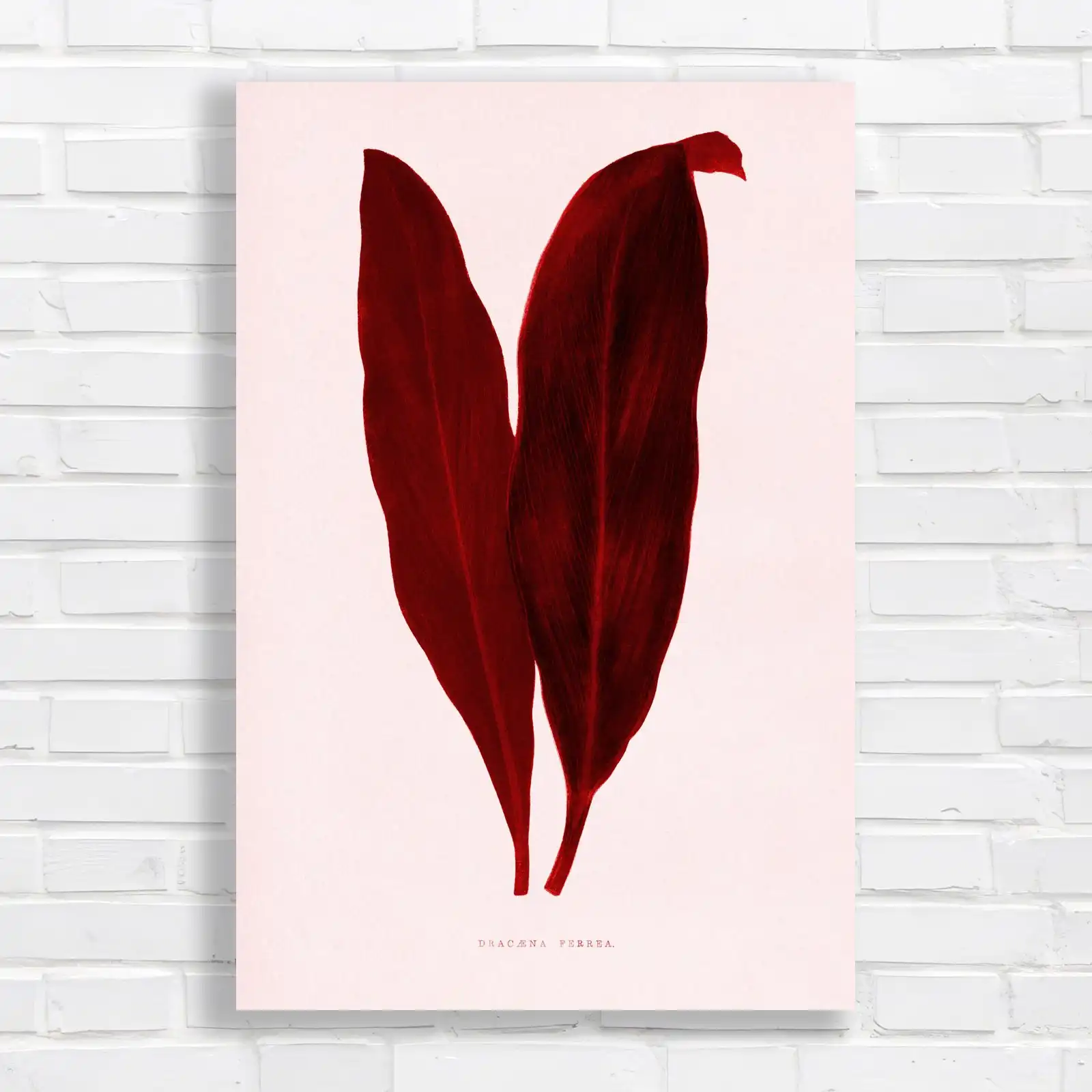 Dramatic Burgundy Leaves Canvas Print Large Picture Wall Art