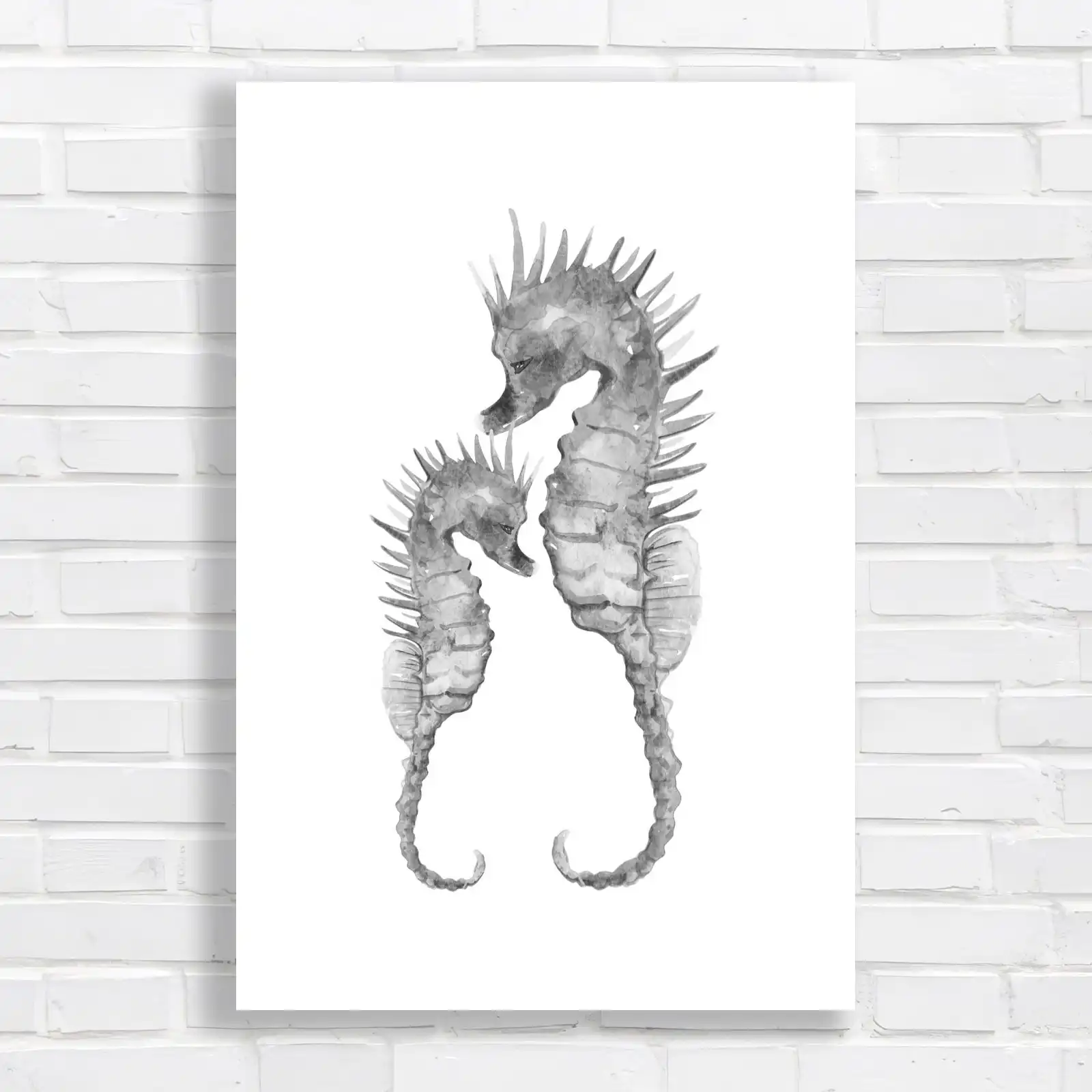 Mystical Blue Seahorse Canvas Print Large Picture Wall Art