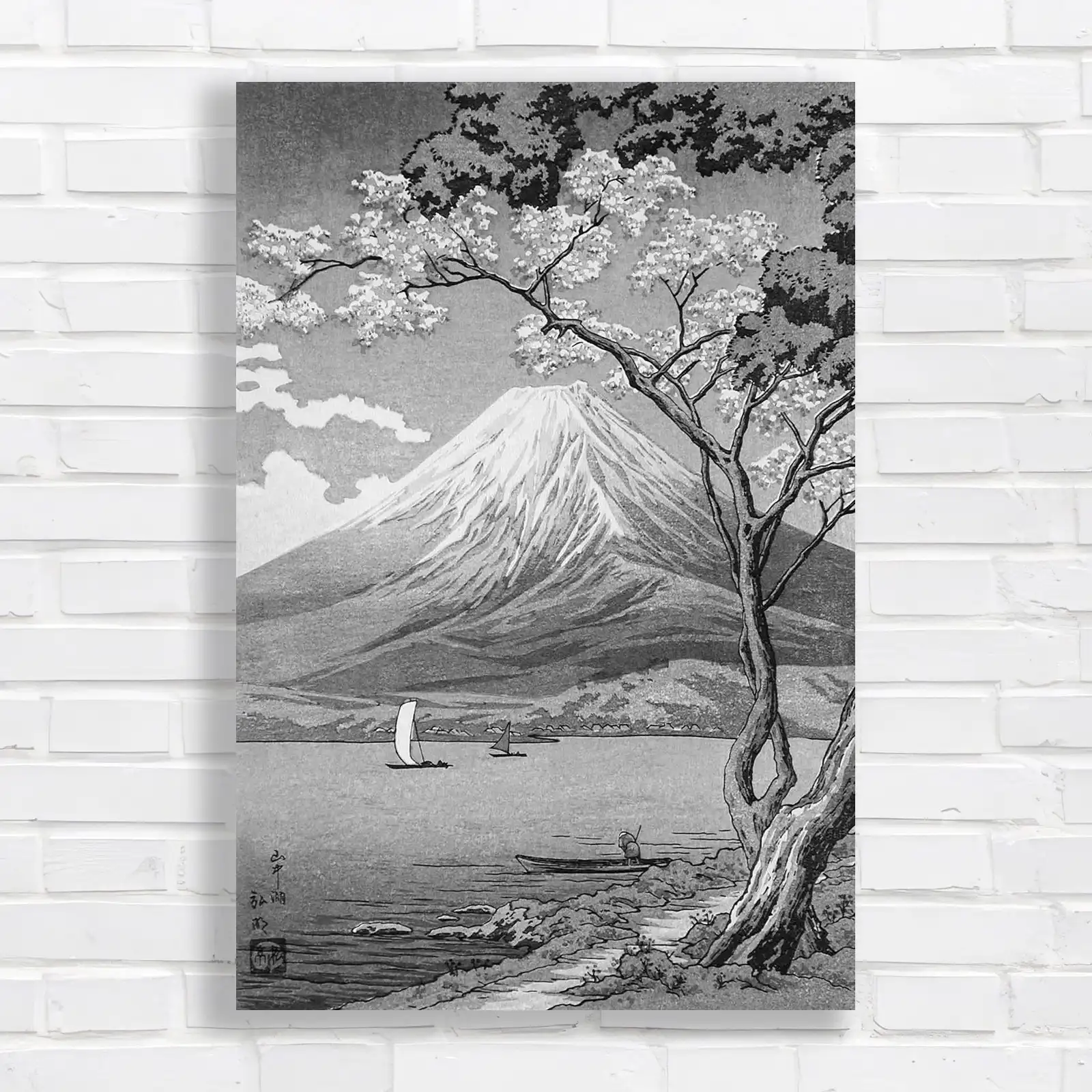 Japanese Inspired Landscape Canvas Print Large Picture Wall Art