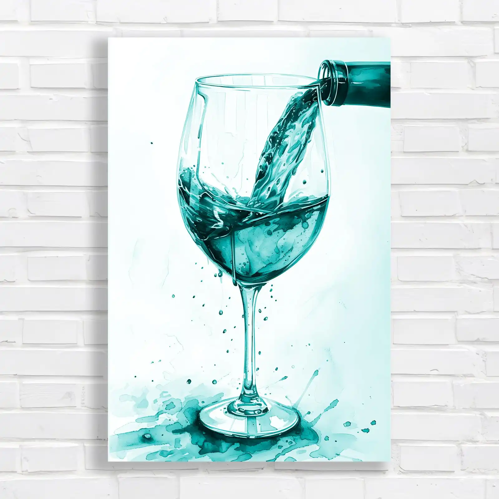 Vibrant Wine Splash Canvas Print Large Picture Wall Art