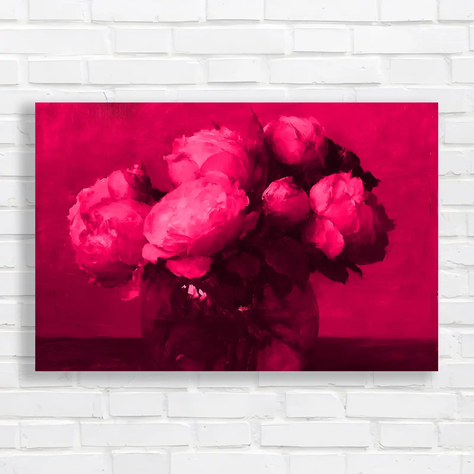 Elegant Peony Bouquet Canvas Print Large Picture Wall Art