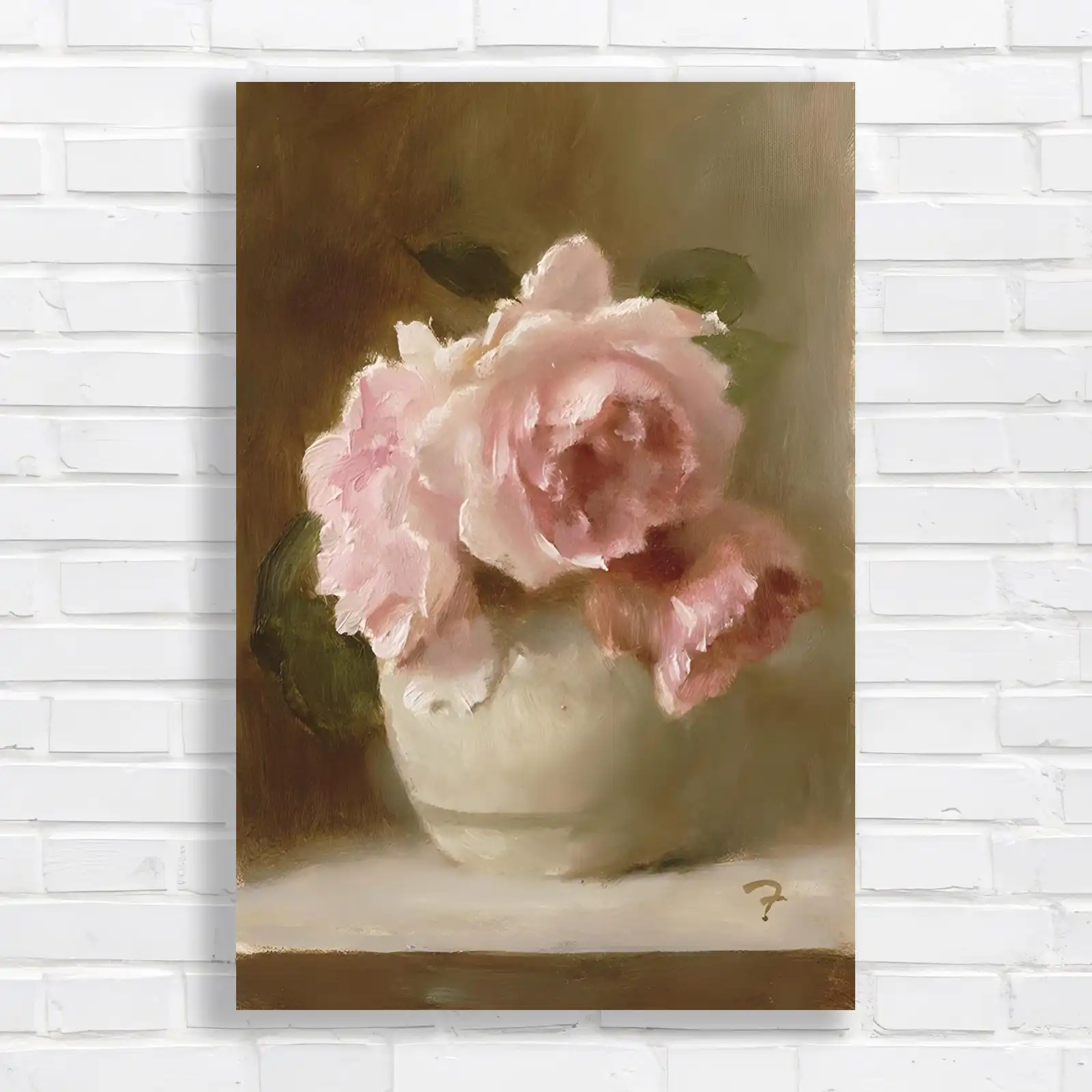 Elegant Pink Peony Floral Canvas Print Large Picture Wall Art