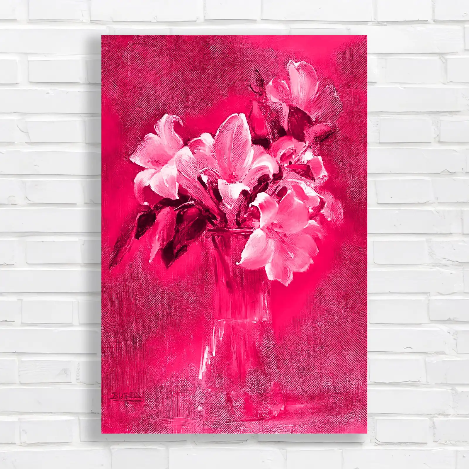 Elegant White Flower Bouquetistic Canvas Print Large Picture Wall Art