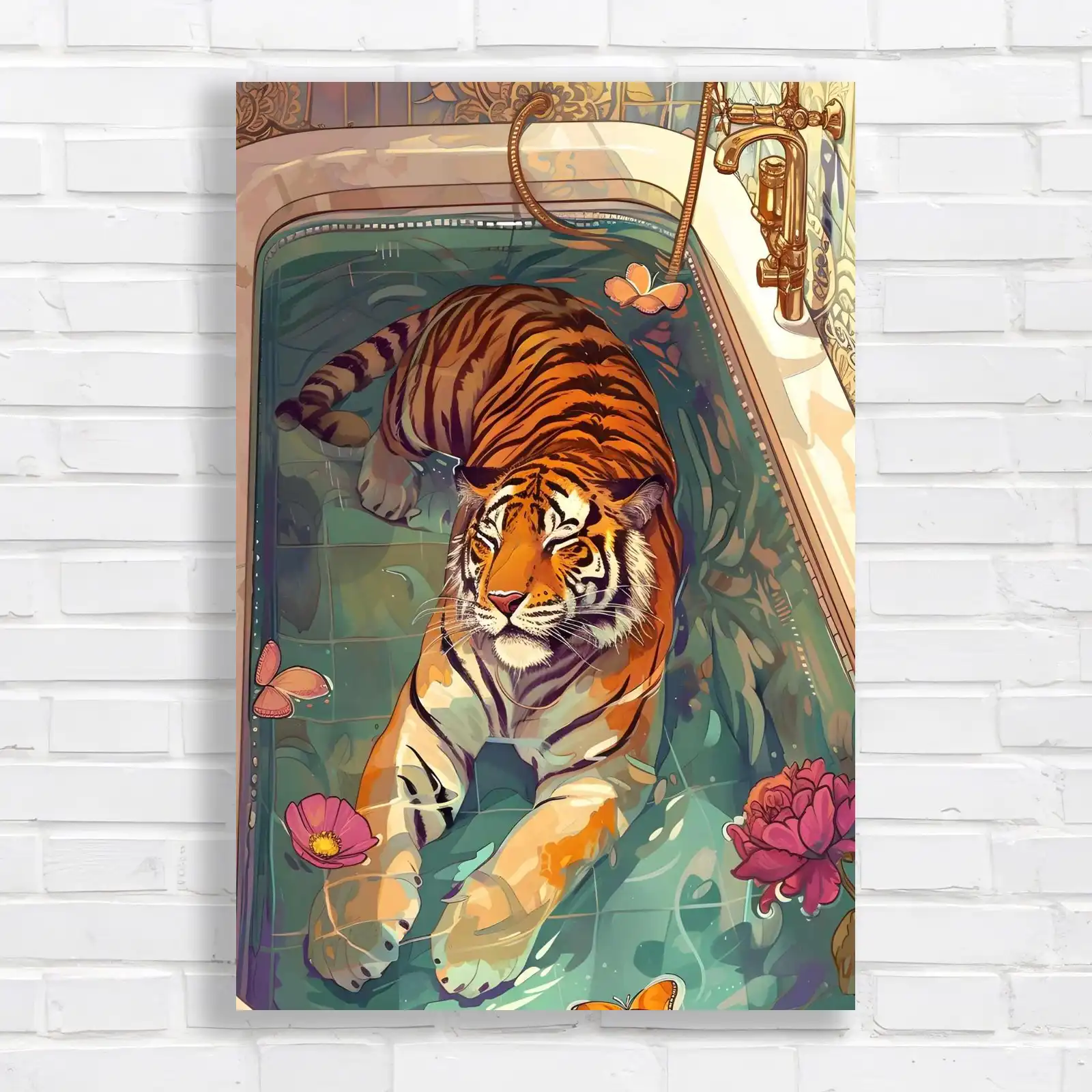 Vibrant Tiger Jungle Canvas Print Large Picture Wall Art
