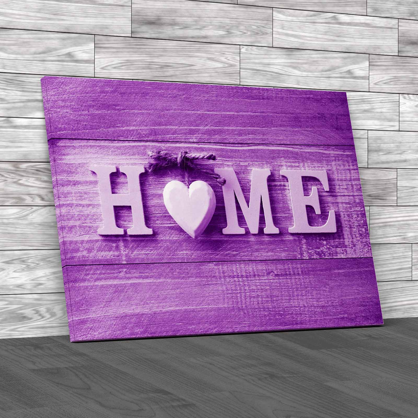 Home Wooden Effect Sign Canvas Print Large Picture Wall Art eBay