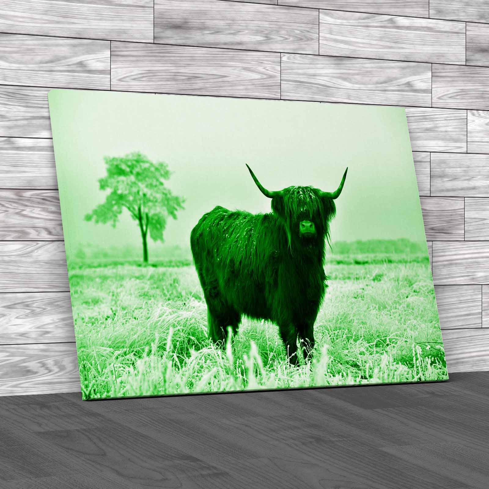 Captivating Highland Cow In Winter A Majestic Canvas Print Large Picture Wall - Picture 7 of 12
