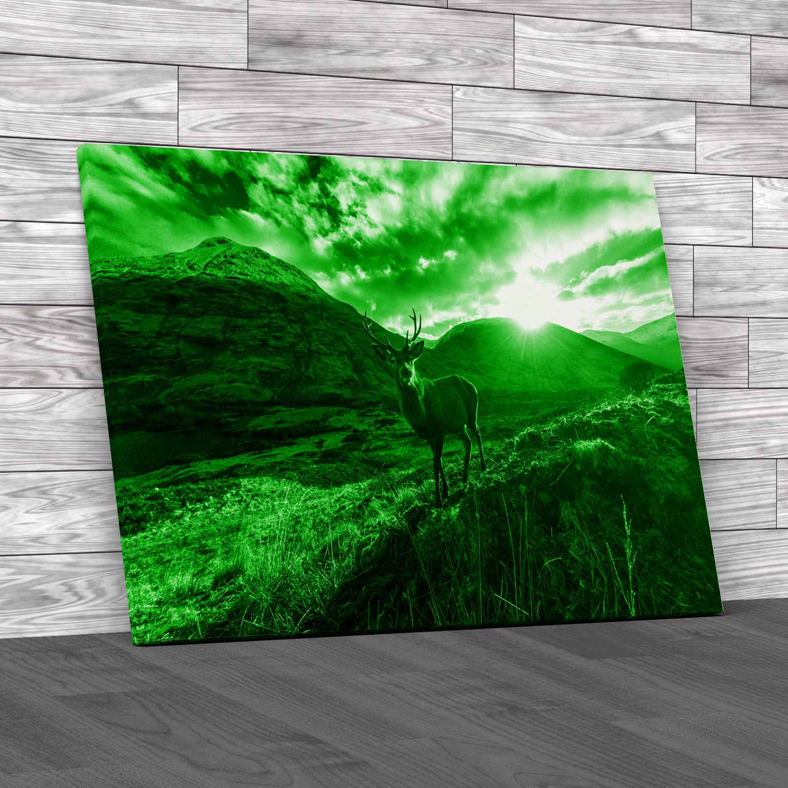 Stag On Mountain Captivating Animal Canvas Print Large Picture Wall Art - Picture 7 of 12