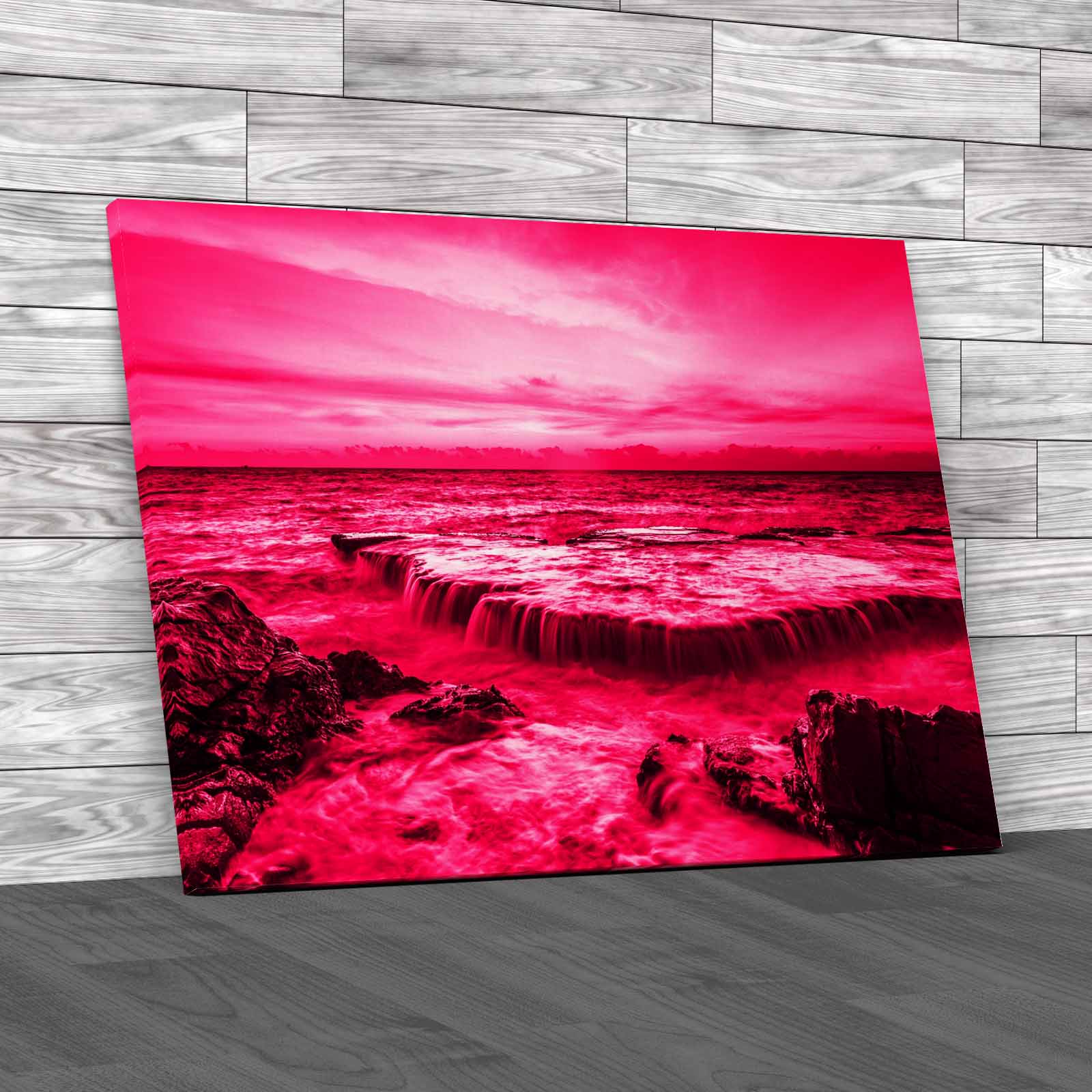 Captivating Bathroom Seascape Sunset Coast Canvas Print Large Picture Wall Art - Picture 9 of 12