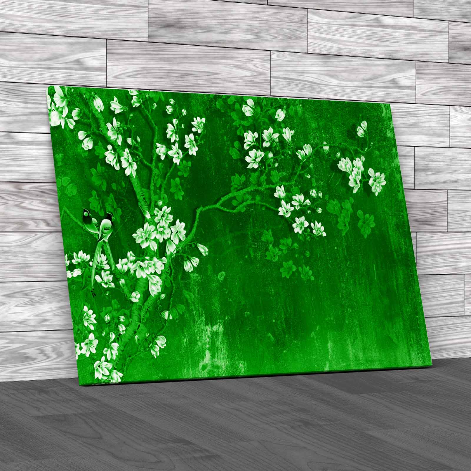 Abstract Blossom Tree With Birds Beautiful Dark Canvas Print Large Picture Wall - Picture 7 of 12