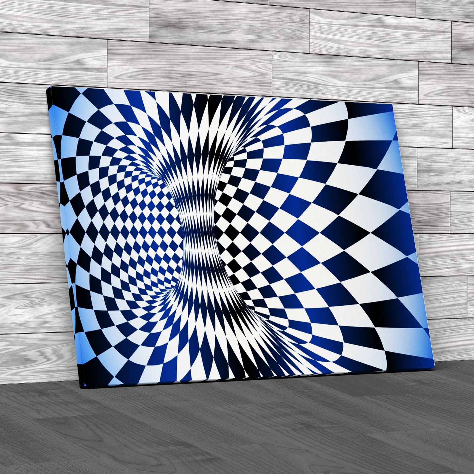 Rhombus Optical Illusion Abstract Surface Pattern Canvas Print Large Picture - Picture 5 of 12