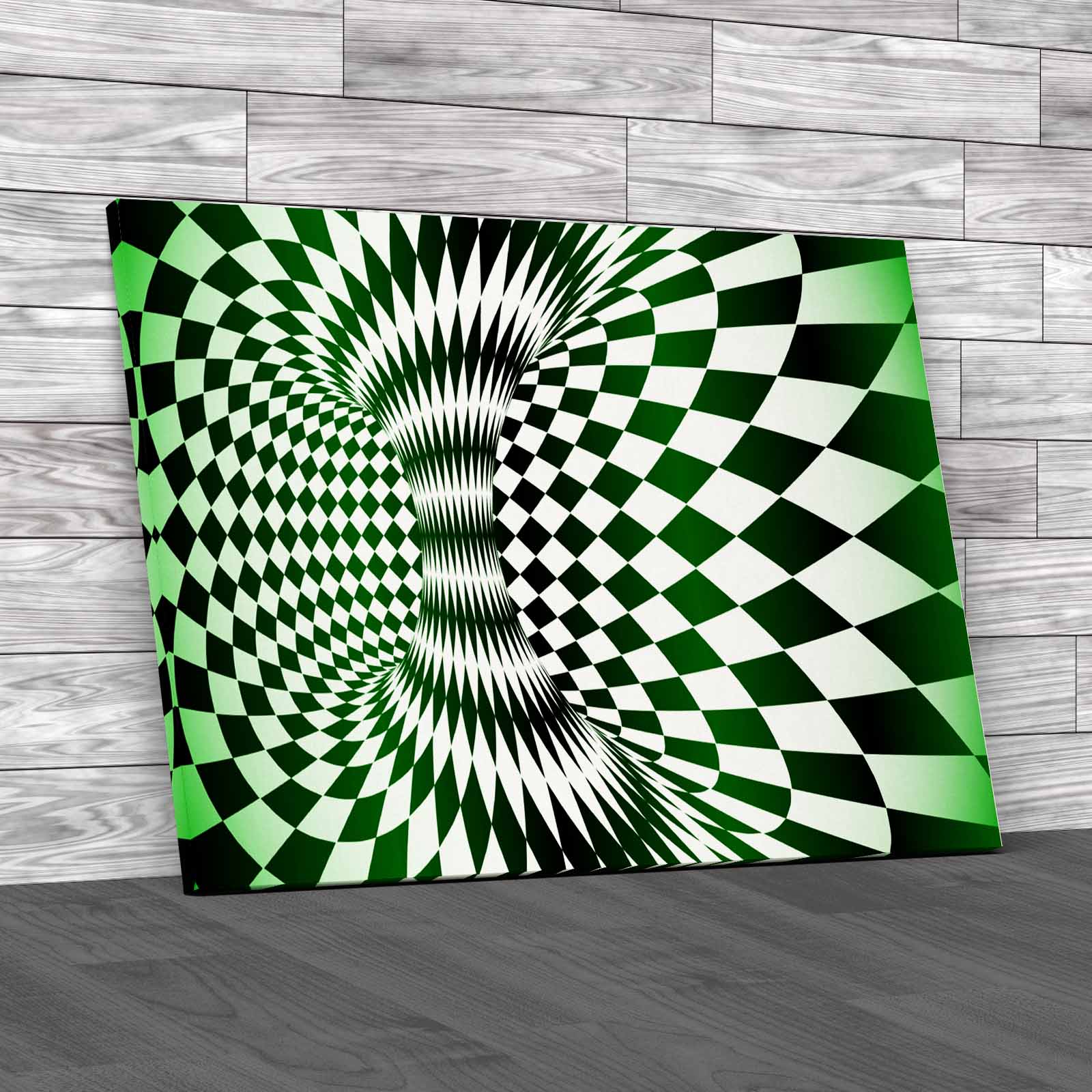 Rhombus Optical Illusion Abstract Surface Pattern Canvas Print Large Picture - Picture 7 of 12