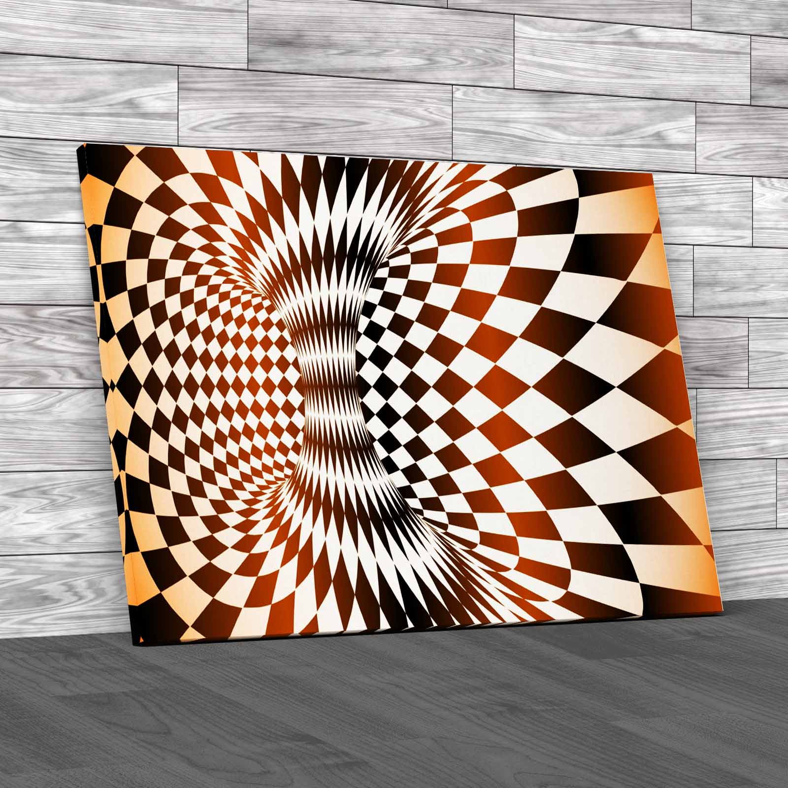 Rhombus Optical Illusion Abstract Surface Pattern Canvas Print Large Picture - Picture 11 of 12