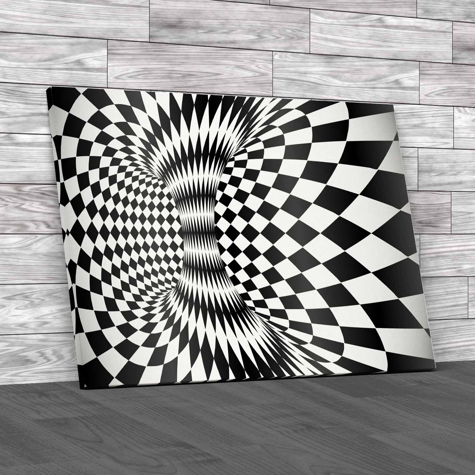 Rhombus Optical Illusion Abstract Surface Pattern Canvas Print Large Picture