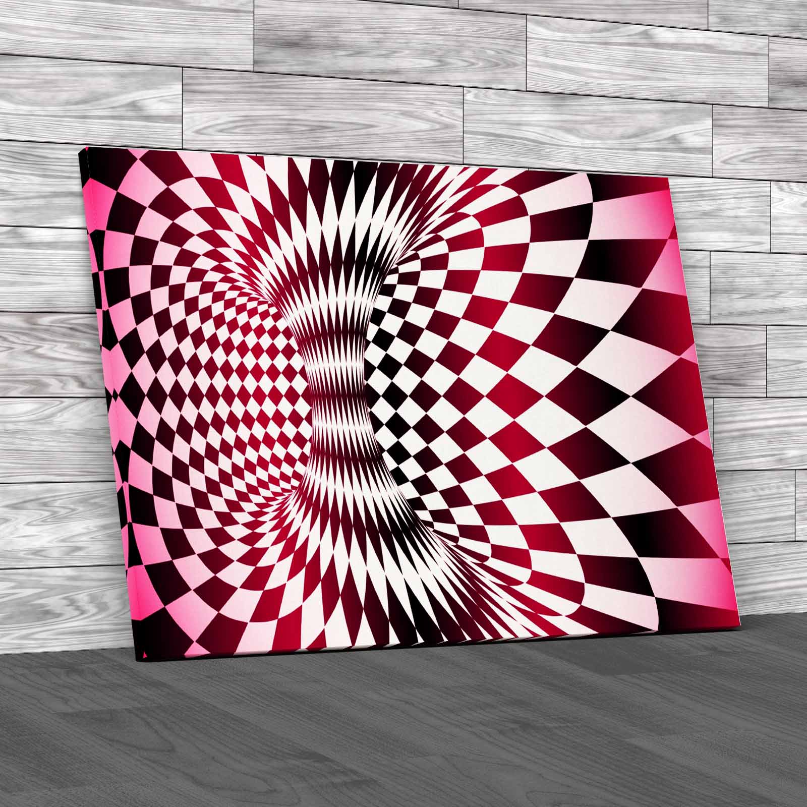 Rhombus Optical Illusion Abstract Surface Pattern Canvas Print Large Picture - Picture 9 of 12