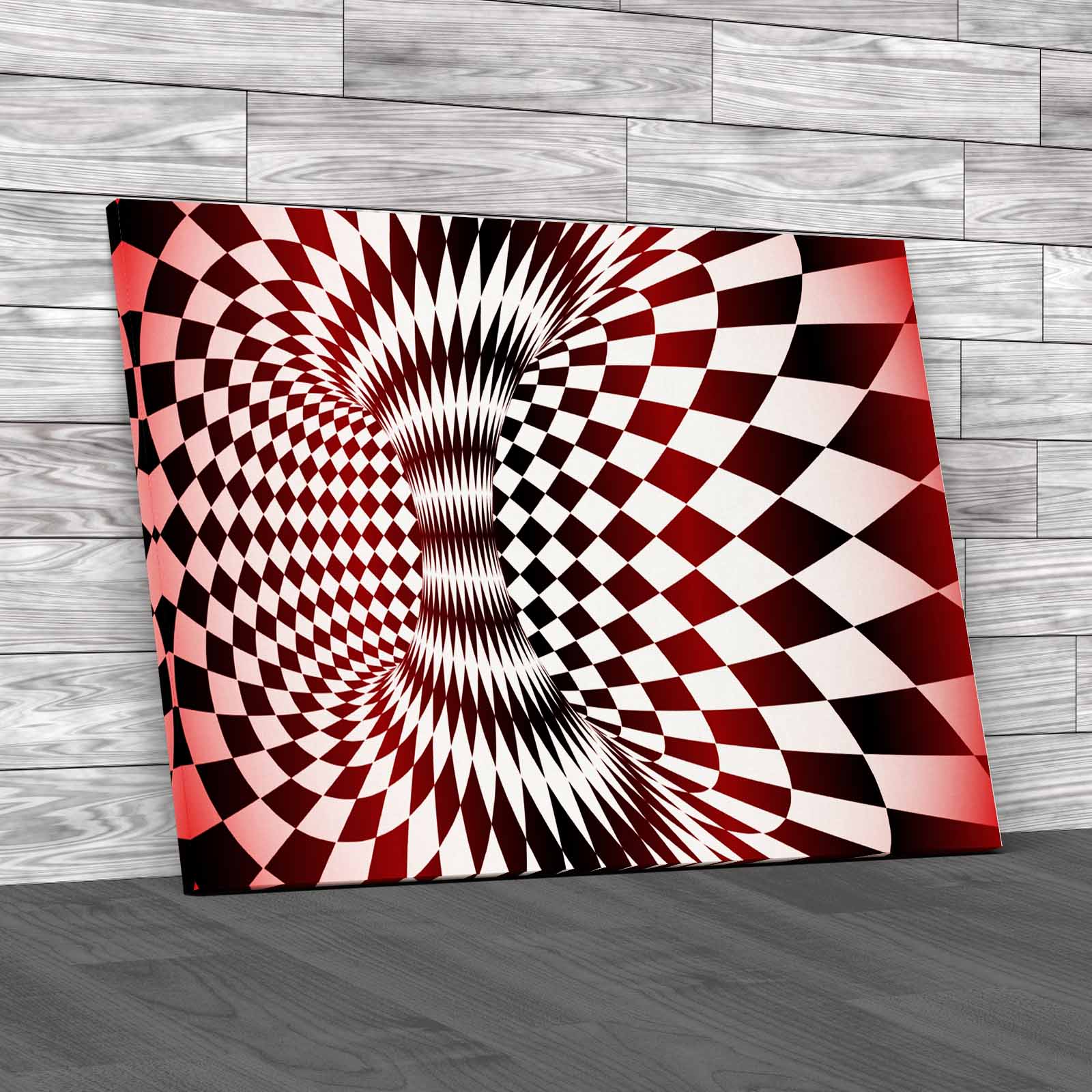 Rhombus Optical Illusion Abstract Surface Pattern Canvas Print Large Picture - Picture 4 of 12