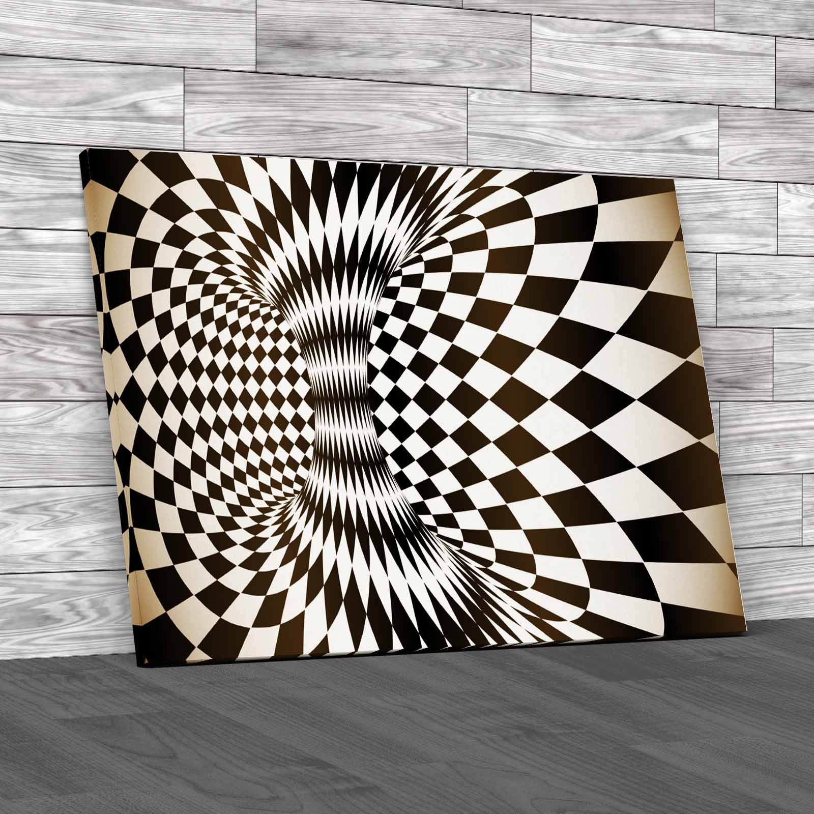 Rhombus Optical Illusion Abstract Surface Pattern Canvas Print Large Picture - Picture 12 of 12