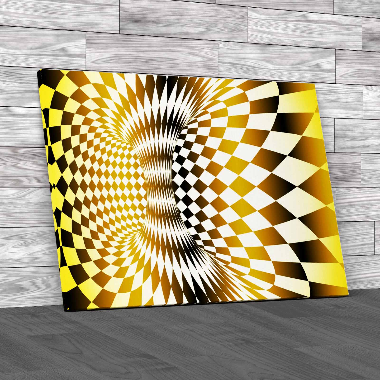 Rhombus Optical Illusion Abstract Surface Pattern Canvas Print Large Picture - Picture 10 of 12