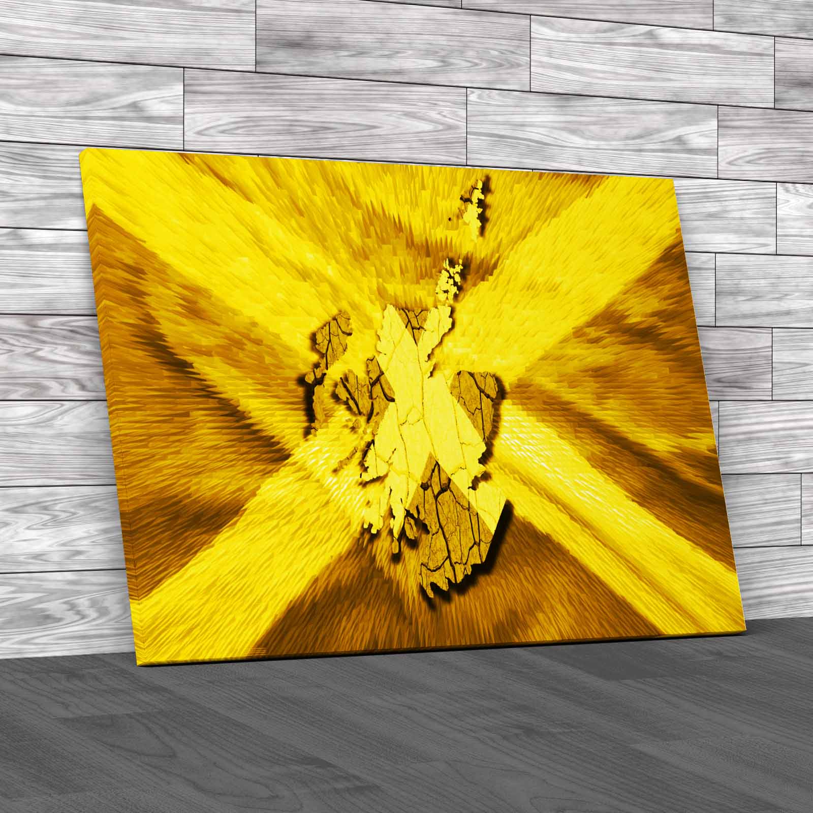 Scottish Map Scotland In National Colours Canvas Print Large Picture