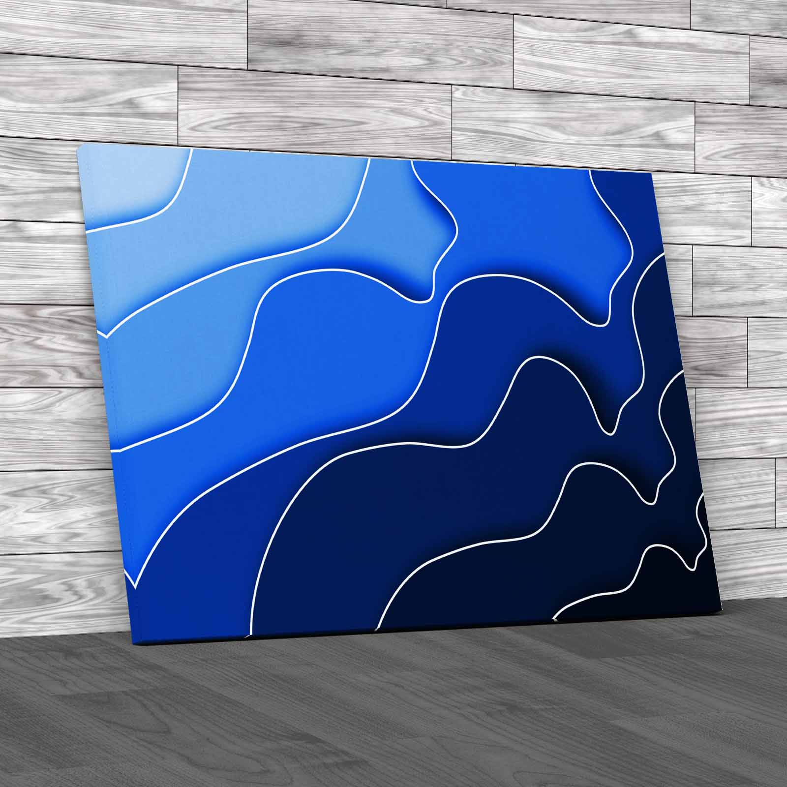 Captivating Waves Beautifully Harmonized Canvas Print Large Picture