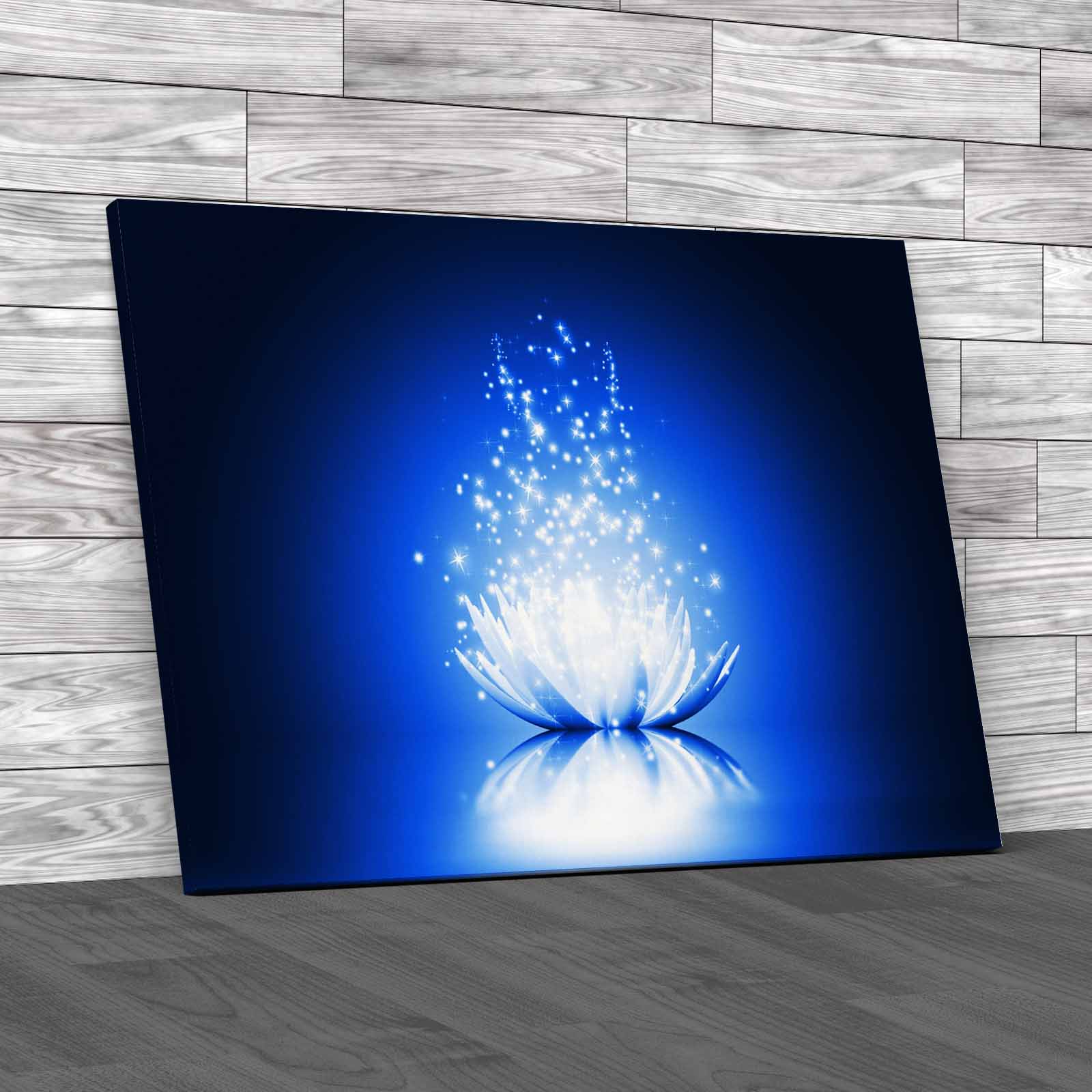 Magical Lotus Flower For Enchanting Sparkles Canvas Print Large Picture Wall Art