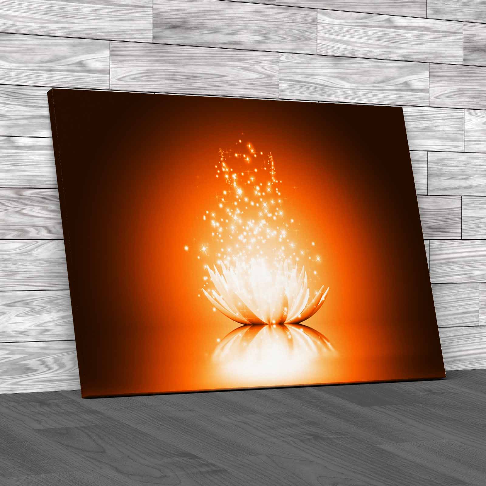 Magical Lotus Flower For Enchanting Sparkles Canvas Print Large Picture Wall Art