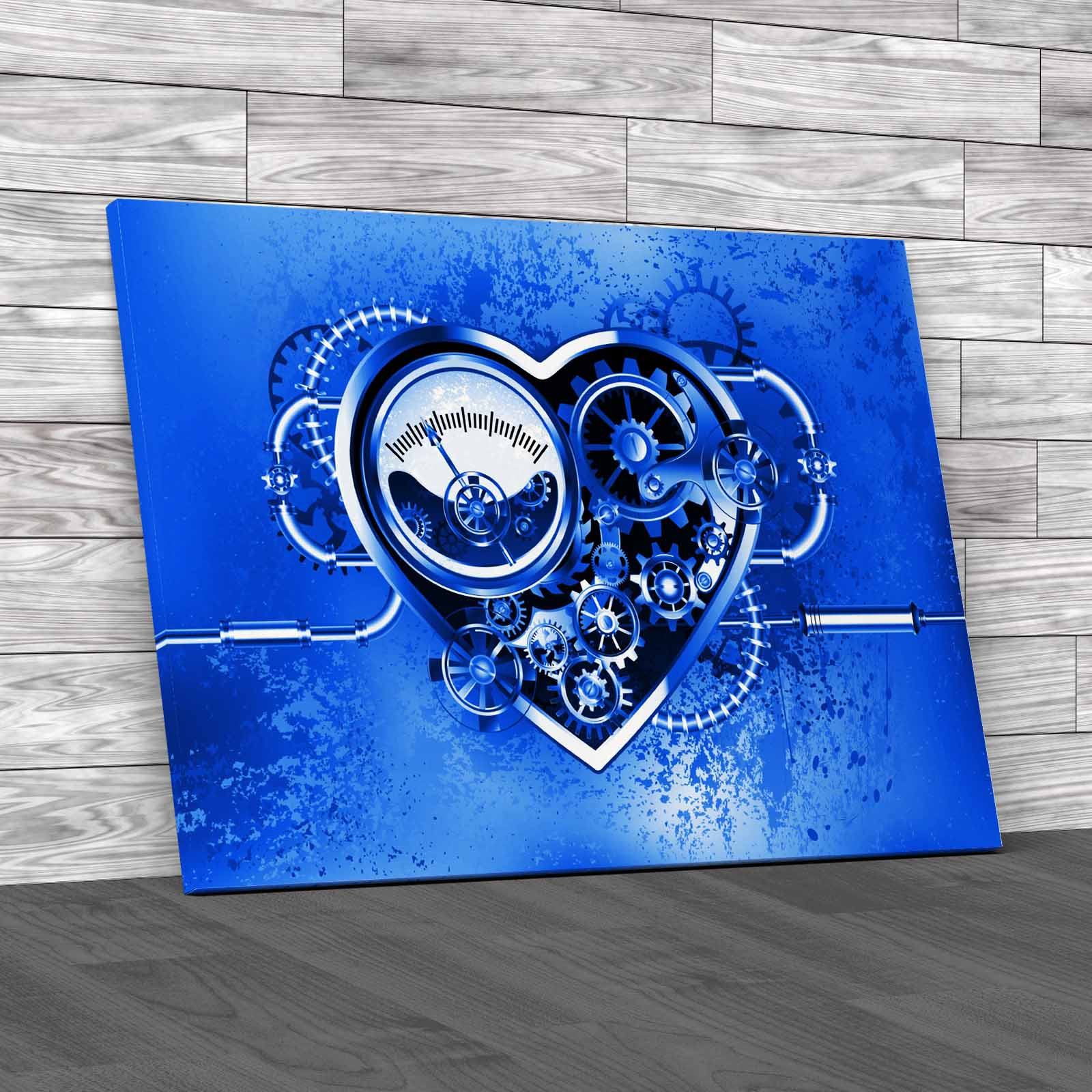 Mechanical Steampunk He With Manometer Gears Canvas Print Large Picture Wall Art - Picture 5 of 12